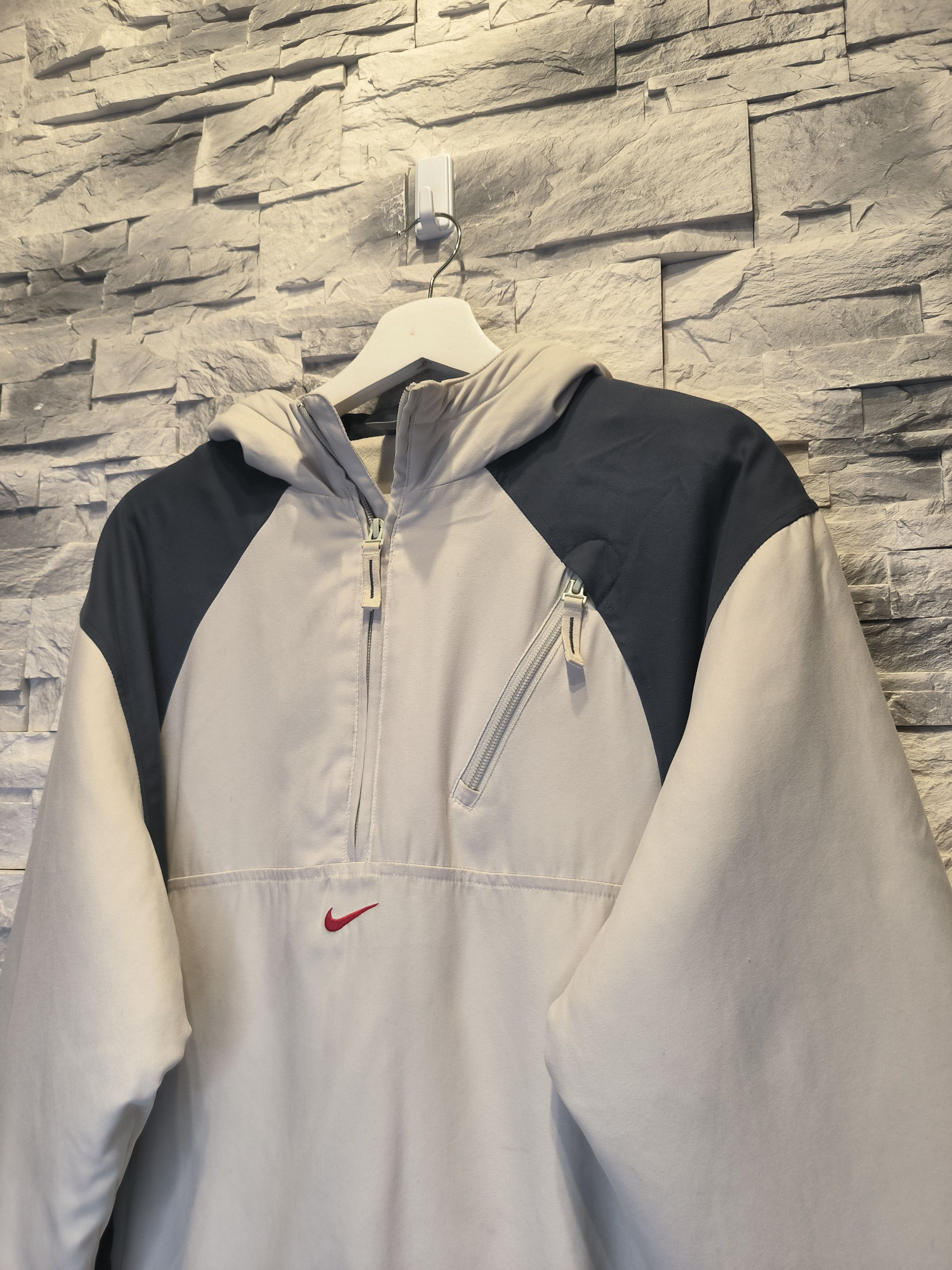 Nike × Vintage Vintage Nike Anorak Jacket Fleece Logo Center Swoosh Size US S / EU 44-46 / 1 - 3 Thumbnail