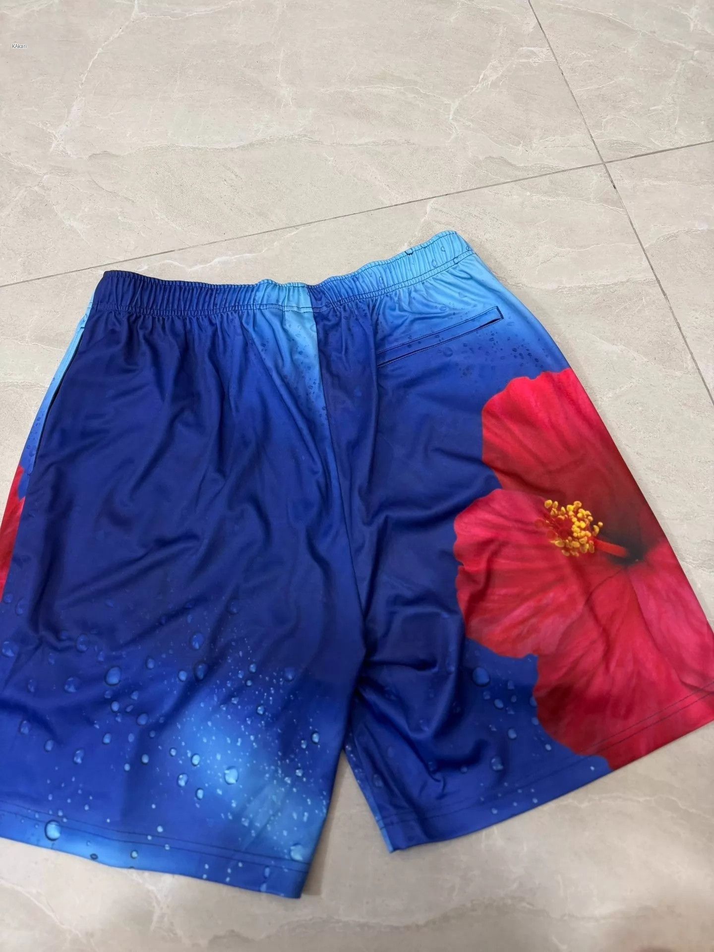 Supreme Blue Floral Graphic Athletic Shorts Size US 32 / EU 48 - 5 Thumbnail