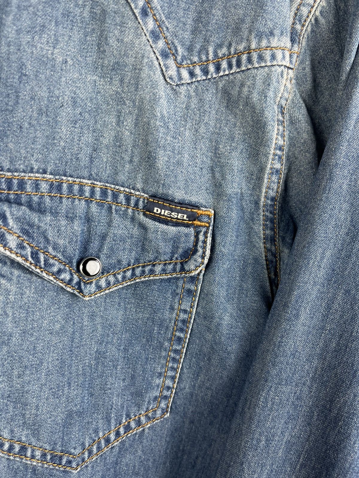 Diesel Diesel denim shirt distressed size xl Size US XL / EU 56 / 4 - 6 Thumbnail