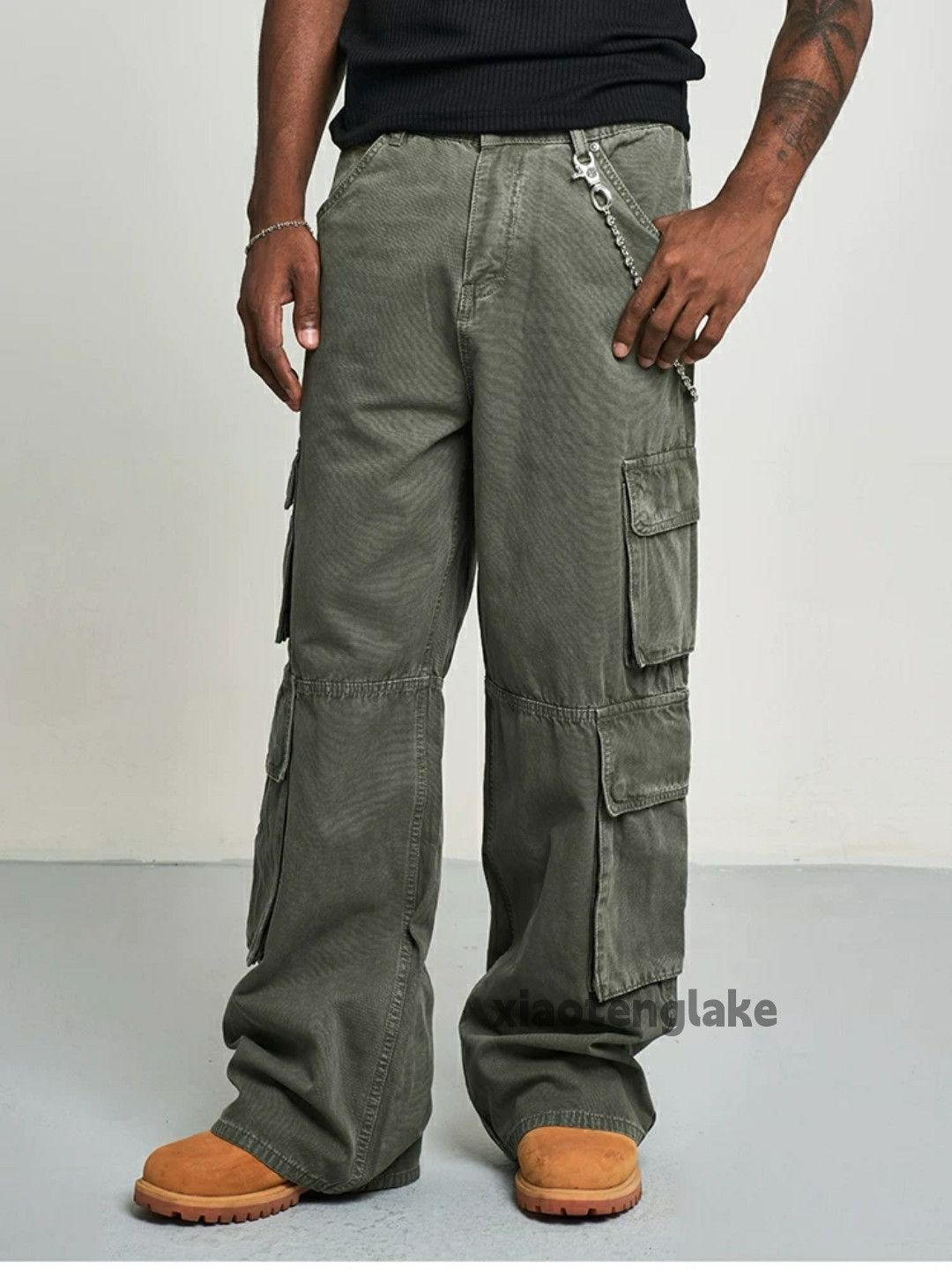 Designer × Vintage washed faded cleanfit yuppie loose baggy cargo pants Size US 28 / EU 44 - 3 Thumbnail
