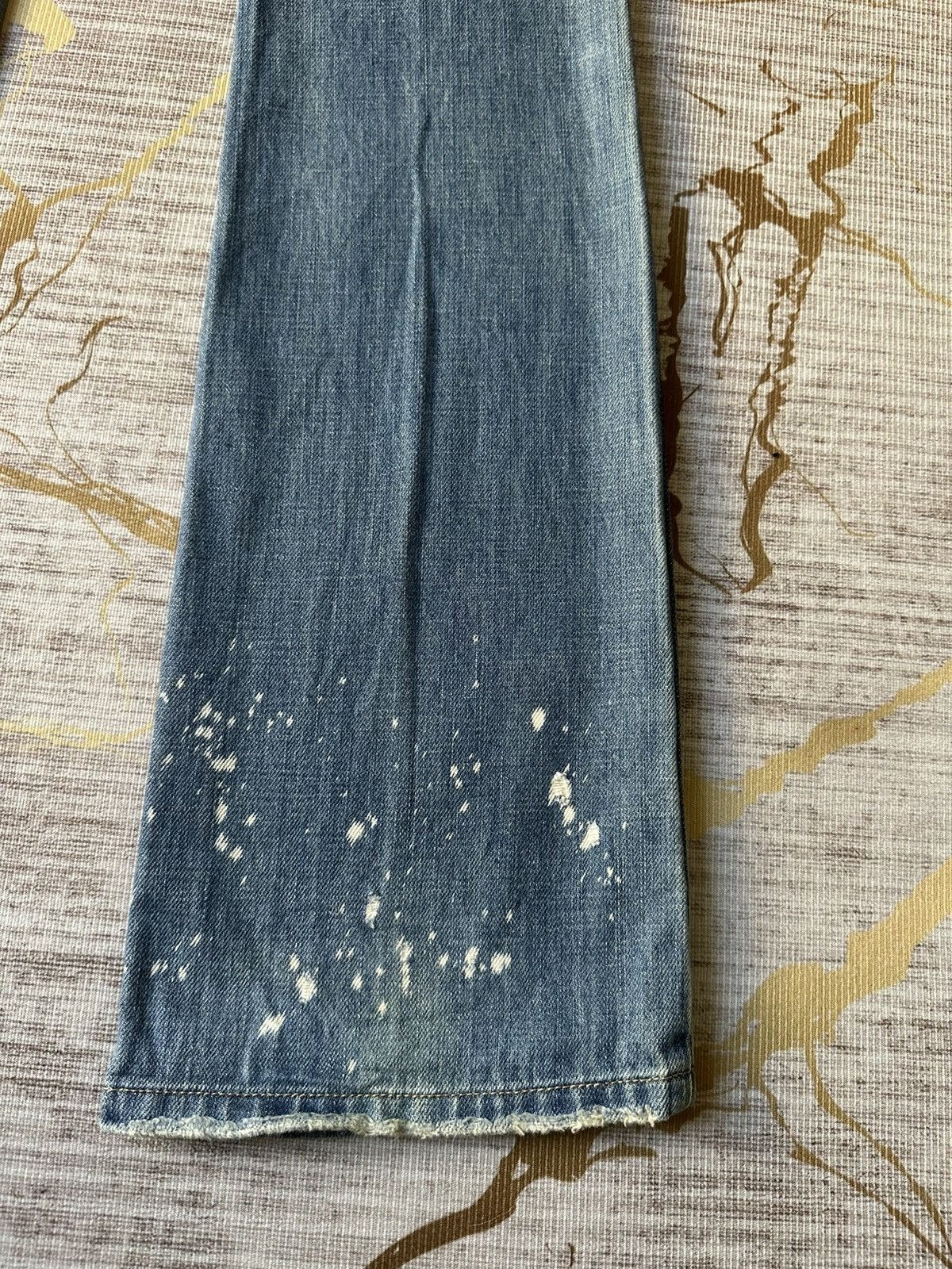 Joe's FLARE Joe’s Distressed Faded Blue Boot Jeans Size 28" / US 6 / IT 42 - 16 Thumbnail