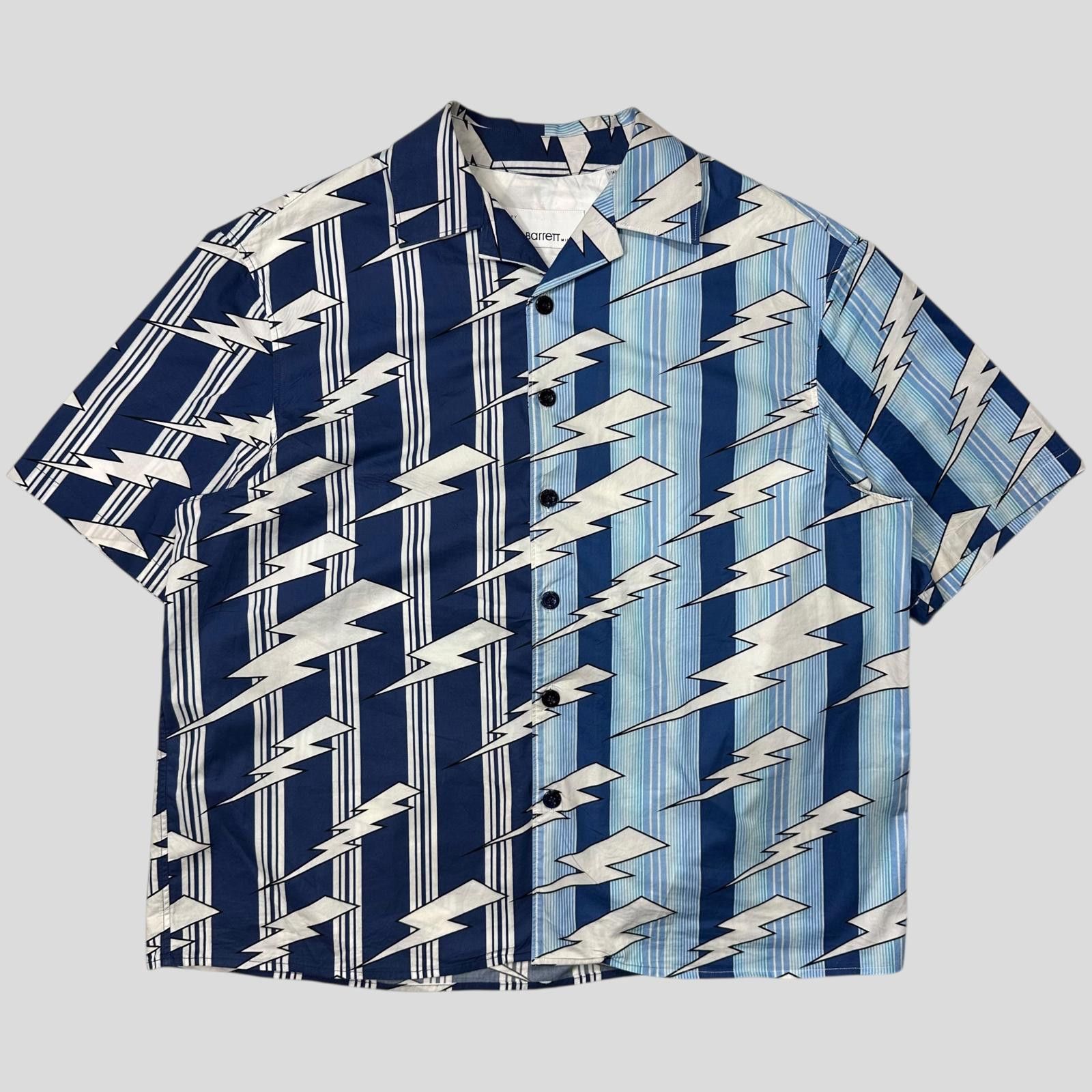 Neil Barrett Neil Barrett 2023 Boxy Cuban Split Lightning Bolt Shirt - XL Size US XL / EU 56 / 4 - 1 Thumbnail