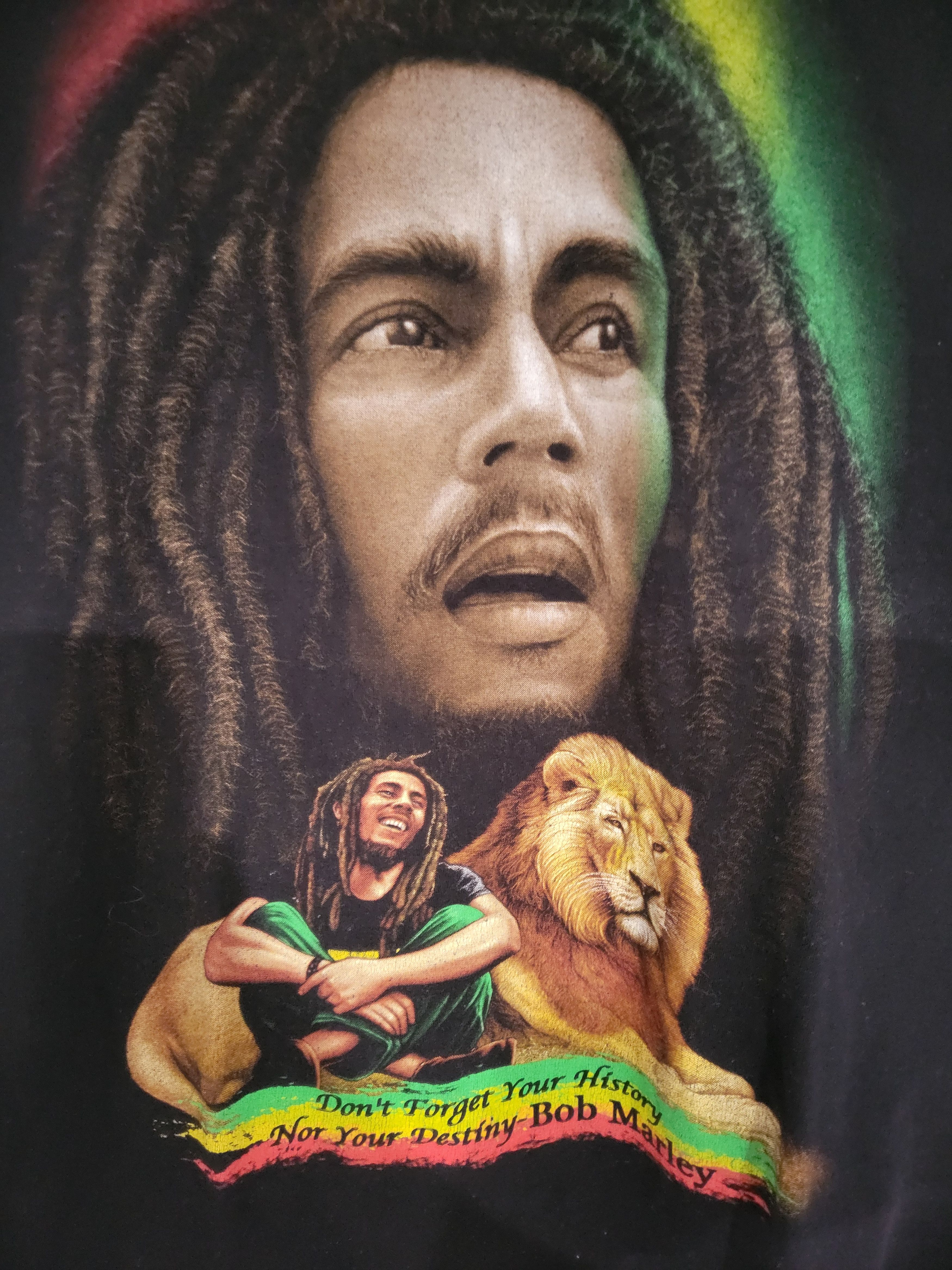 Bob Marley Mens Bob Marley dont forget your history Jay's Rock- Size L Size US L / EU 52-54 / 3 - 4 Thumbnail