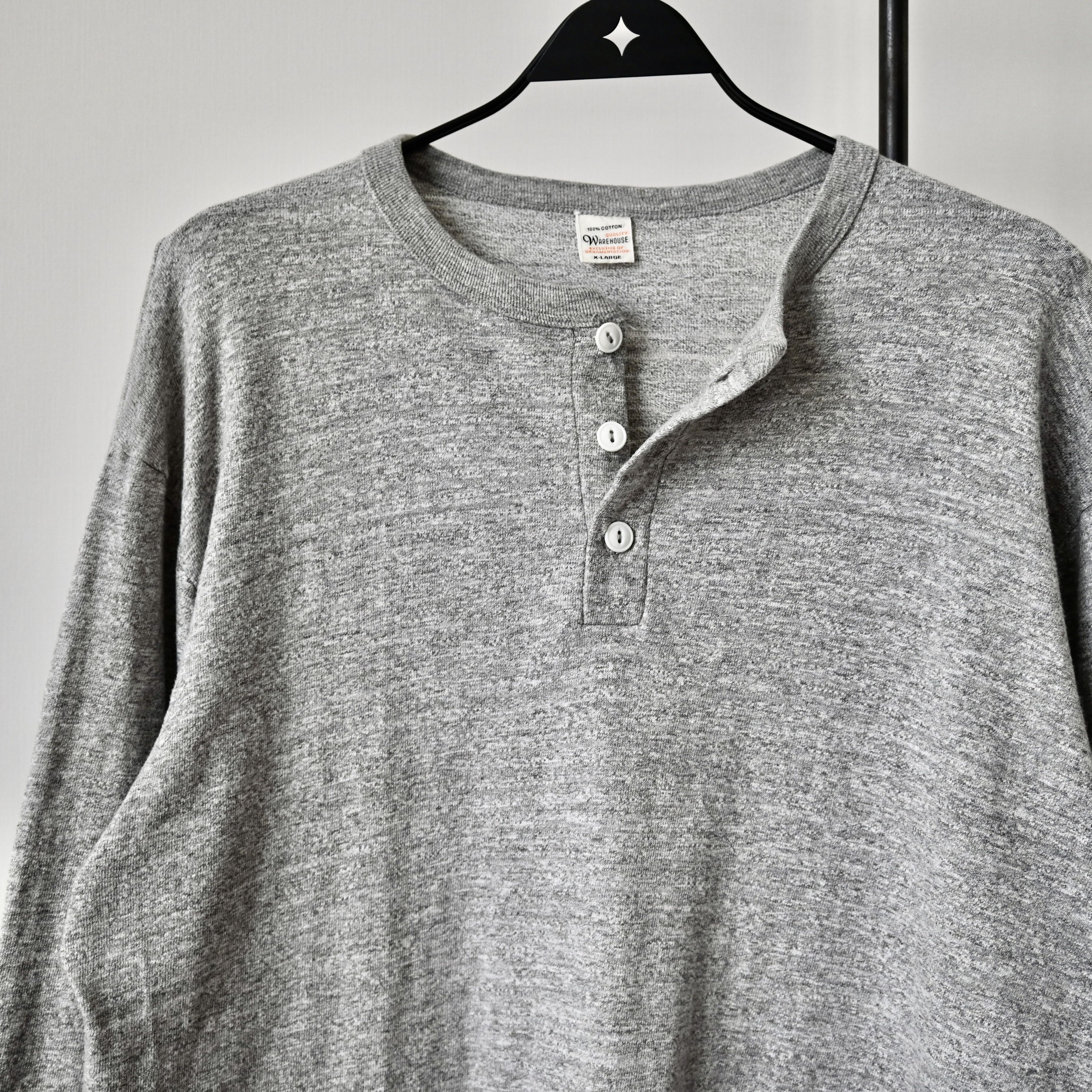 Warehouse Warehouse "shadow border" henley neck t-shirt made in Japan Size US XL / EU 56 / 4 - 5 Thumbnail