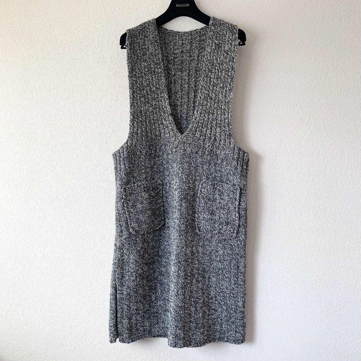 Hand knit dress with pockets