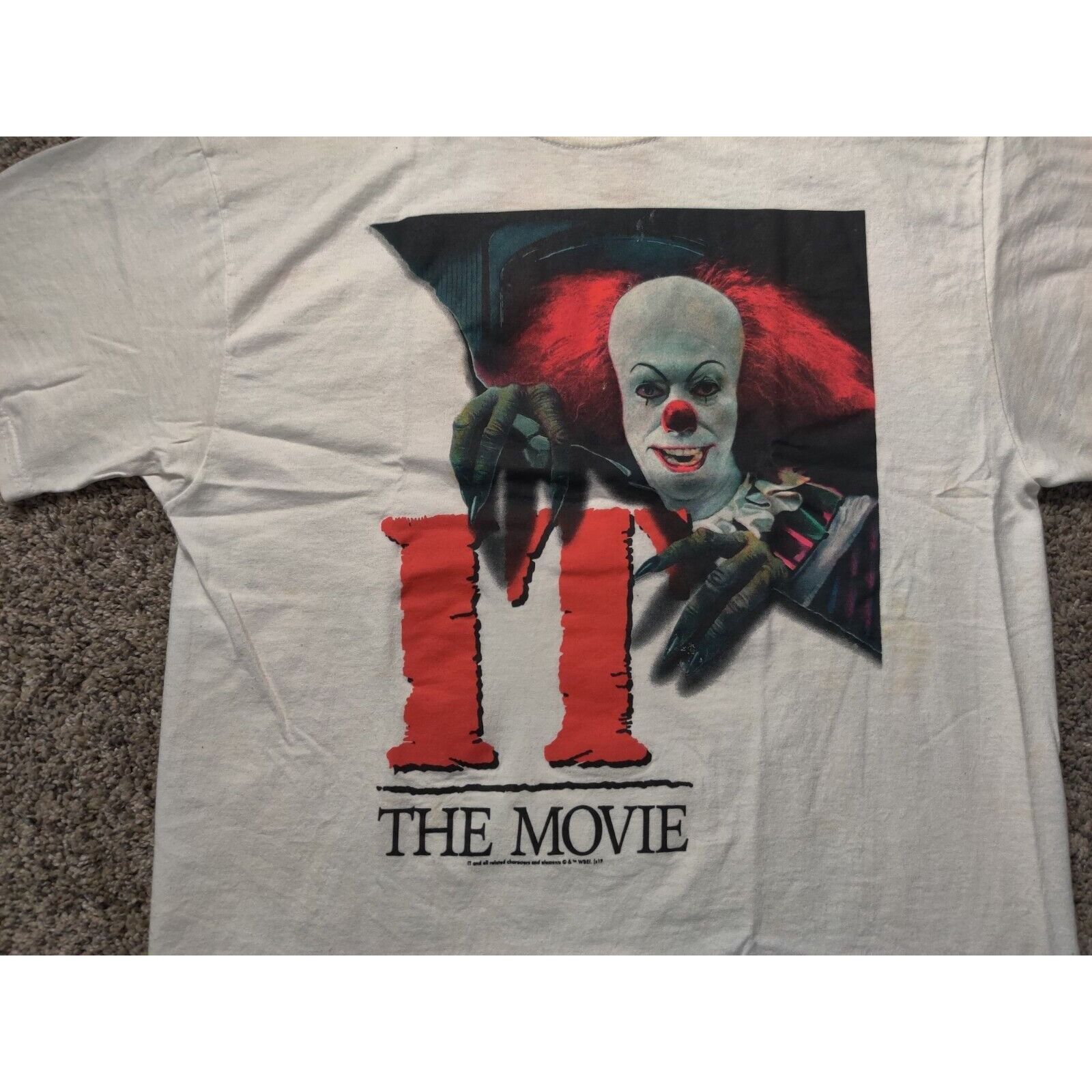 Other IT The Movie Shirt Adult Mens Medium White Red Evil Clown Size US M / EU 48-50 / 2 - 2 Thumbnail