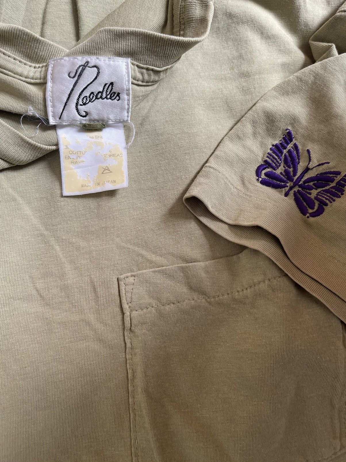 Japanese Brand × Needles Needles Butterfly Embroidered T Shirt Size US M / EU 48-50 / 2 - 5 Thumbnail