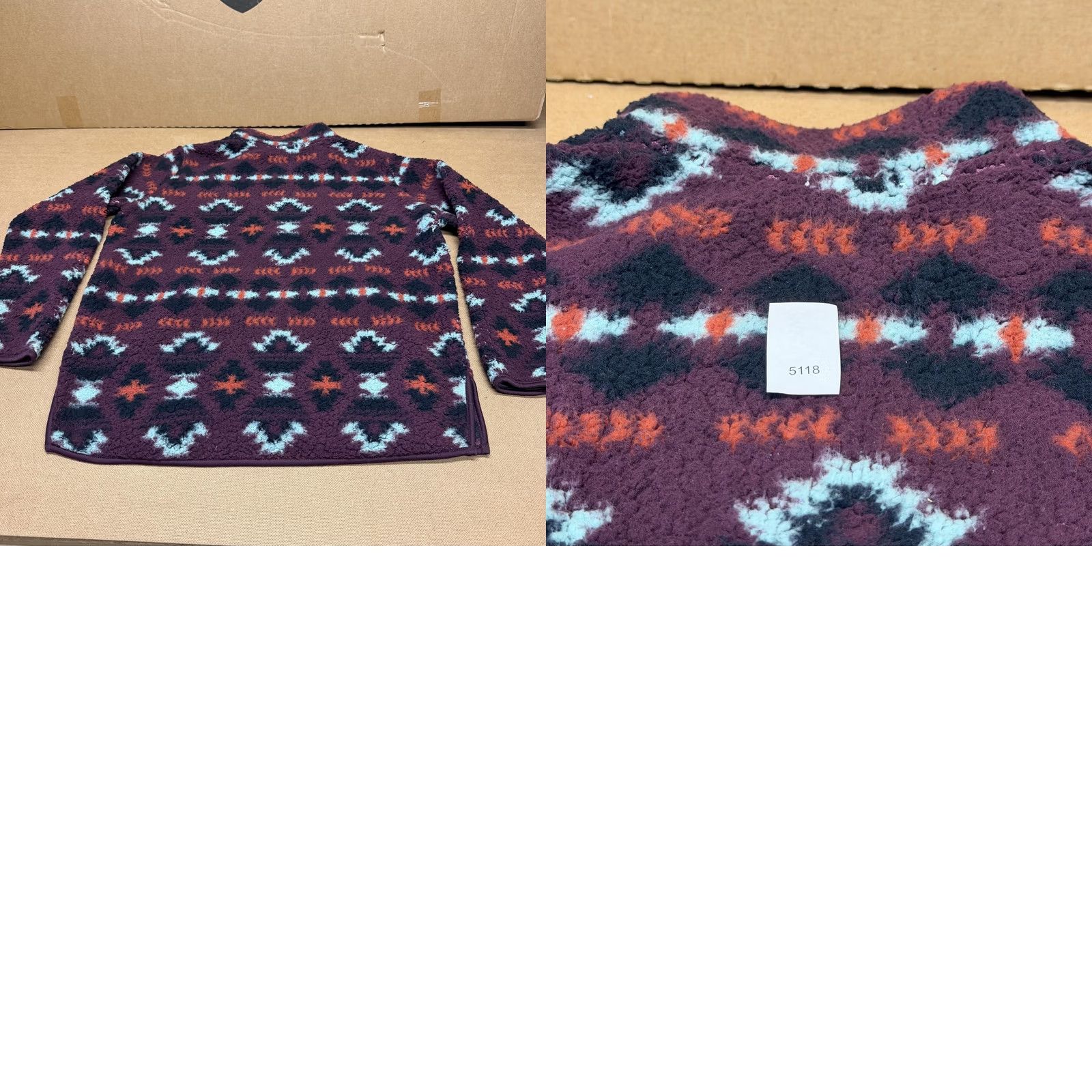 Wrangler Wrangler Retro Jacket Mens Medium Multicolor Fleece 1/4 Zip Southwestern Print Geometric Stand-Up Collar Size US M / EU 48-50 / 2 - 8 Thumbnail