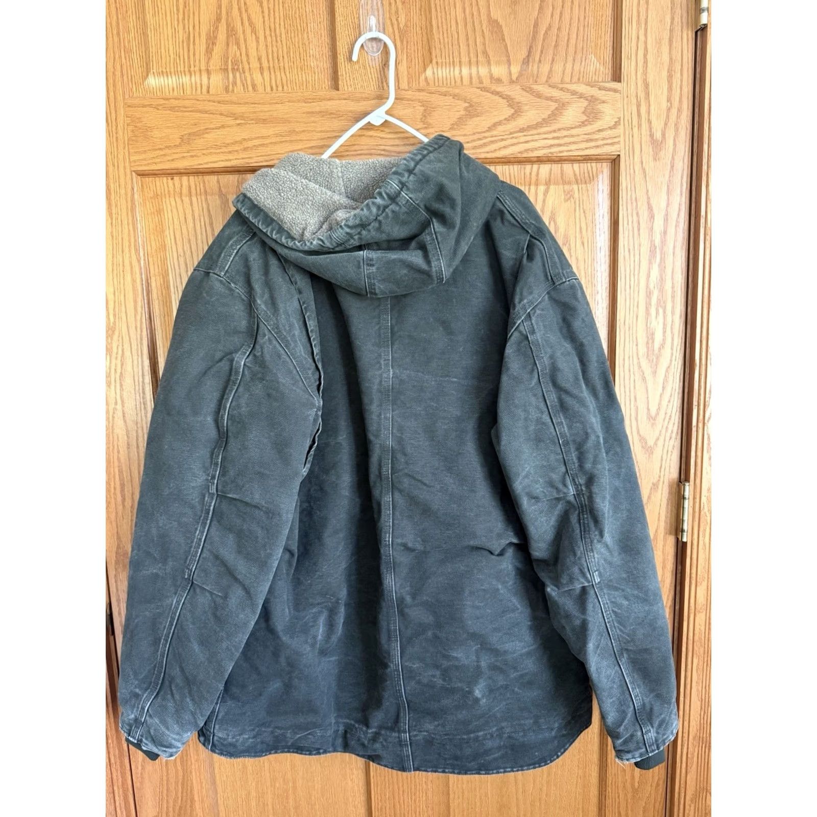 Carhartt VINTAGE Carhartt Jacket Chore Coat Green Duck Canvas Lined Size XLT Tall Mens Size US XL / EU 56 / 4 - 2 Thumbnail