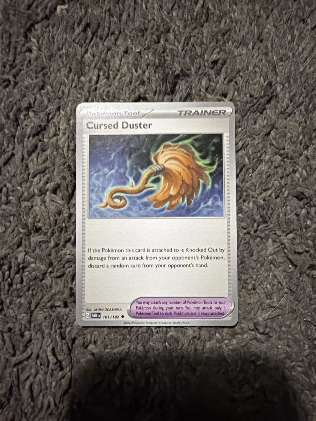 Pokemon 2023 Pokémon Cursed Duster Card Size ONE SIZE - 1 Thumbnail