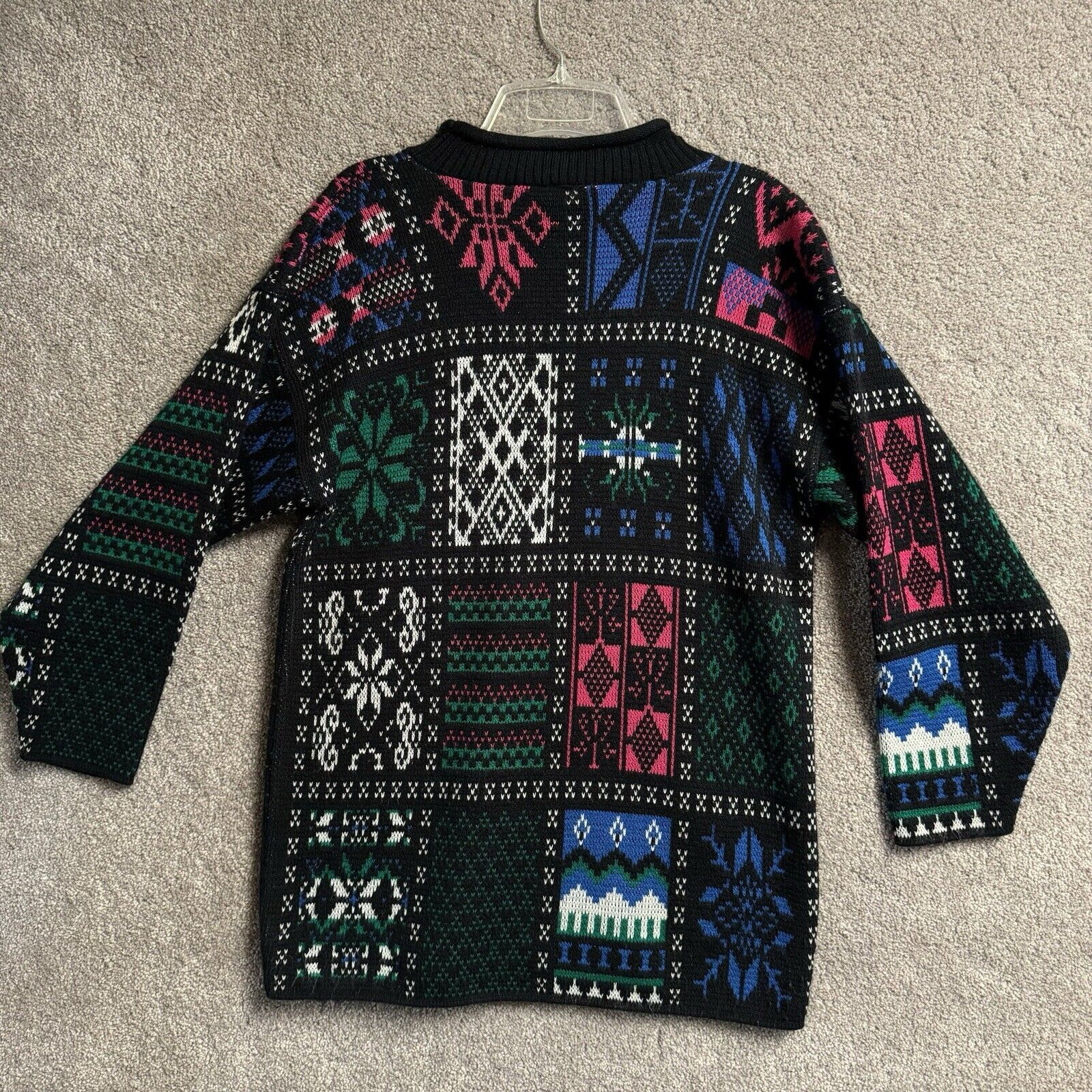 Other Vintage 80s Sweater Womens S Bright Winter Holiday Oversized Size S / US 4 / IT 40 - 2 Thumbnail