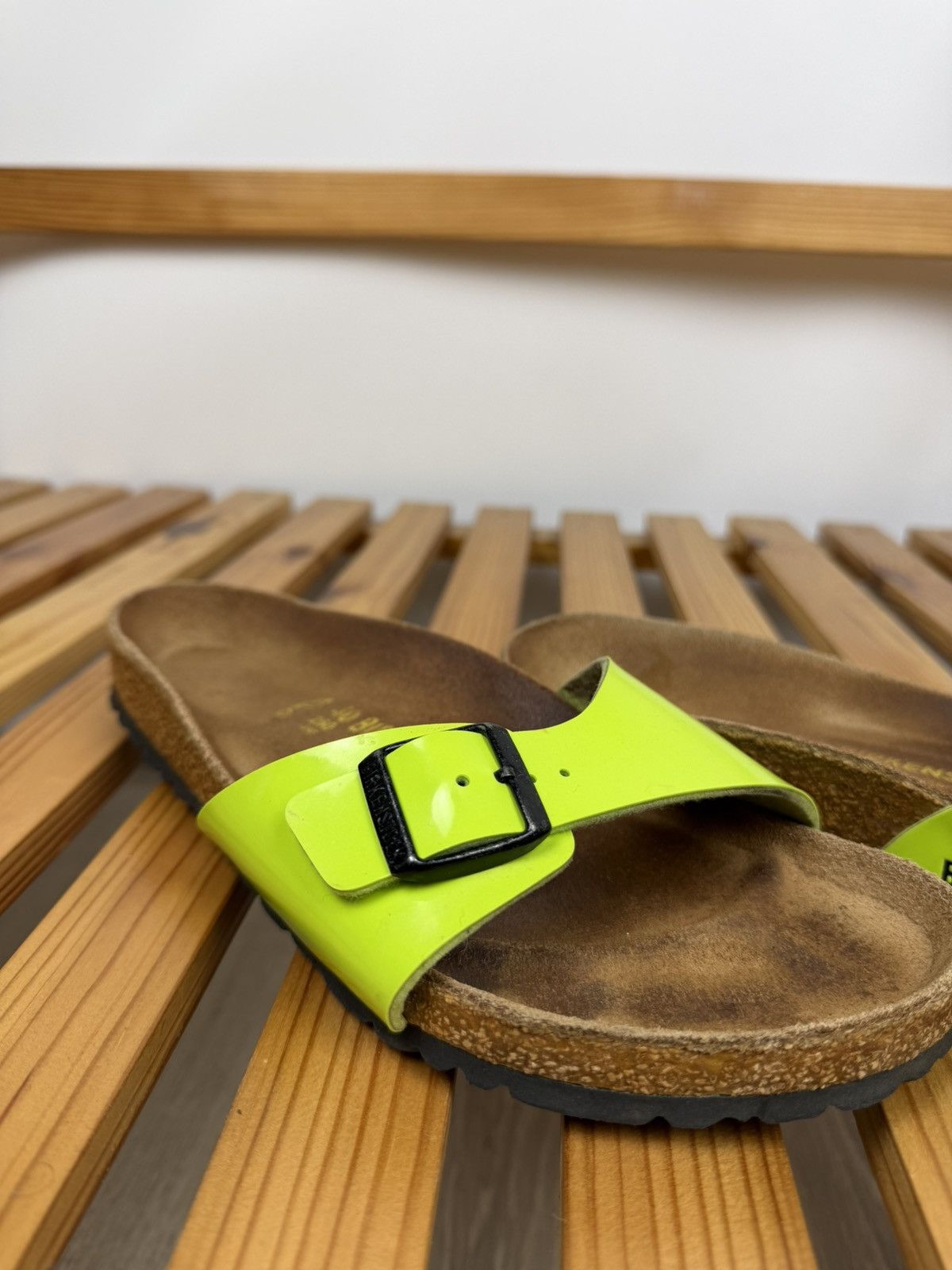 Birkenstock Birkenstock Madrid Womens Sandals Slides Lime Green Size US 8 / IT 38 - 3 Thumbnail