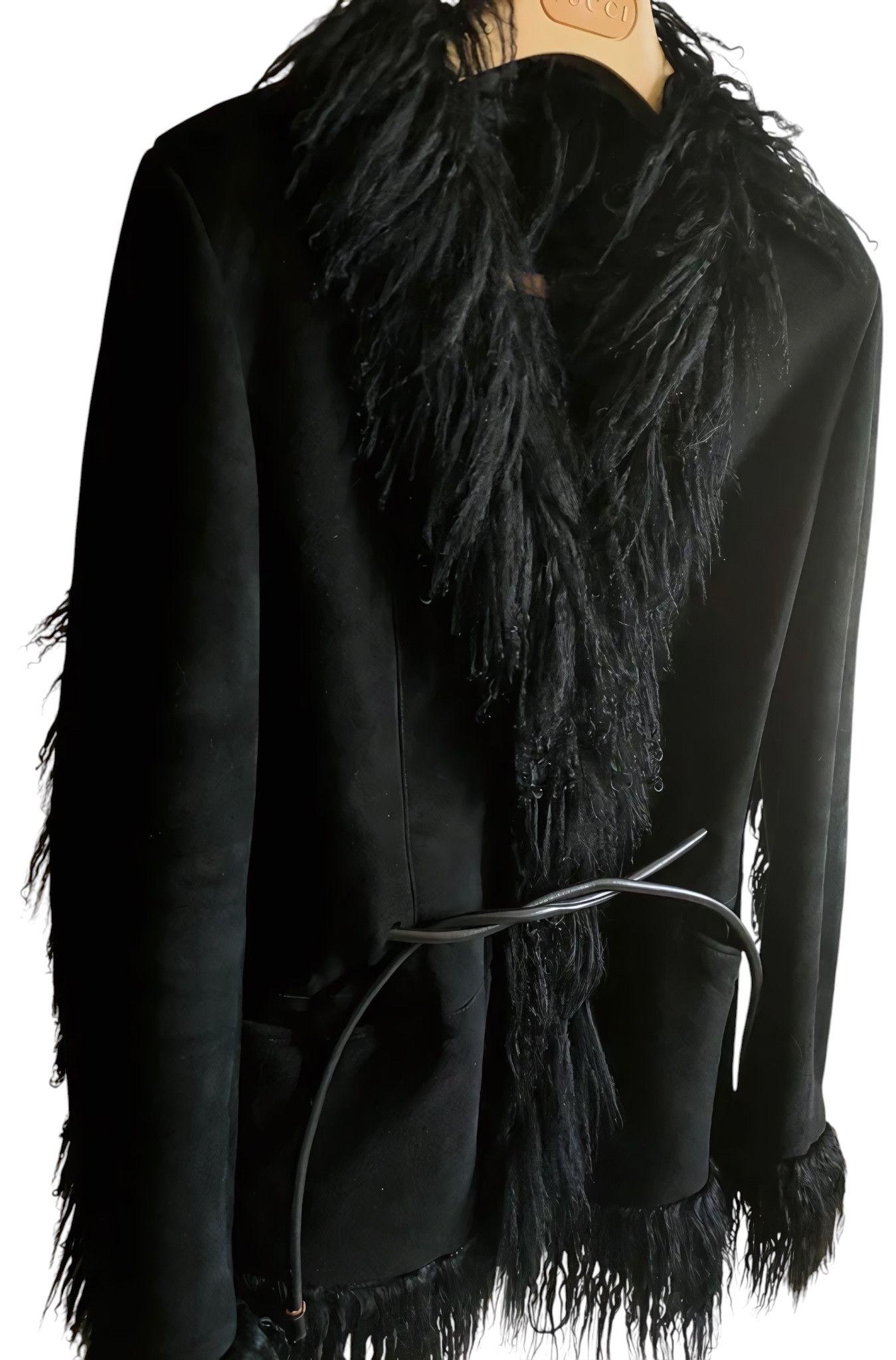 Gucci F/W 1999 RUNWAY SUEDE LEATHER SHEARLING COAT BY TOM FORD Size M / US 6-8 / IT 42-44 - 4 Thumbnail