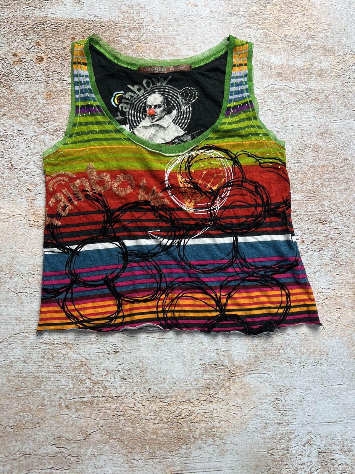 Desigual × Vintage Desigual vintage cropped tank top Size S / US 4 / IT 40 - 2 Thumbnail