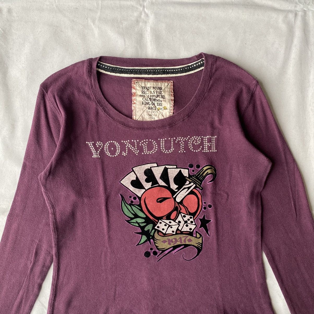 Japanese Brand × Vintage × Von Dutch Vintage Y2K Von Dutch Rhinestone Old School Tattoo Tees Size L / US 10 / IT 46 - 5 Thumbnail