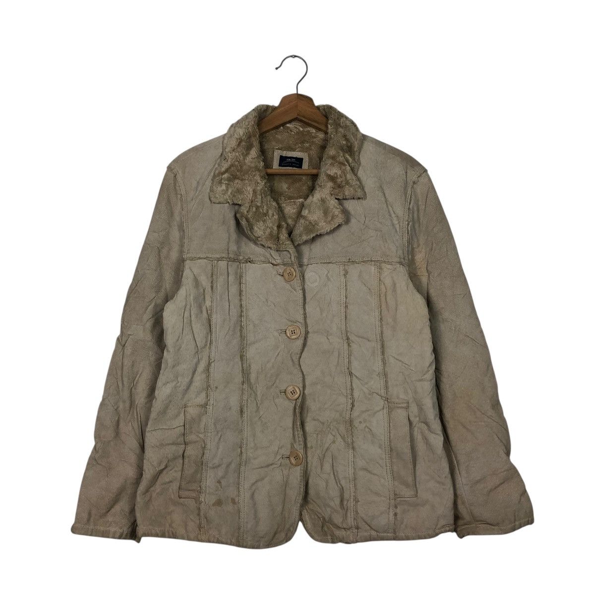 Vintage 🔥VINTAGE LEATHER JACKET BLANKET FUR BAILEY ISSEY MIYAKE Size US M / EU 48-50 / 2 - 3 Thumbnail