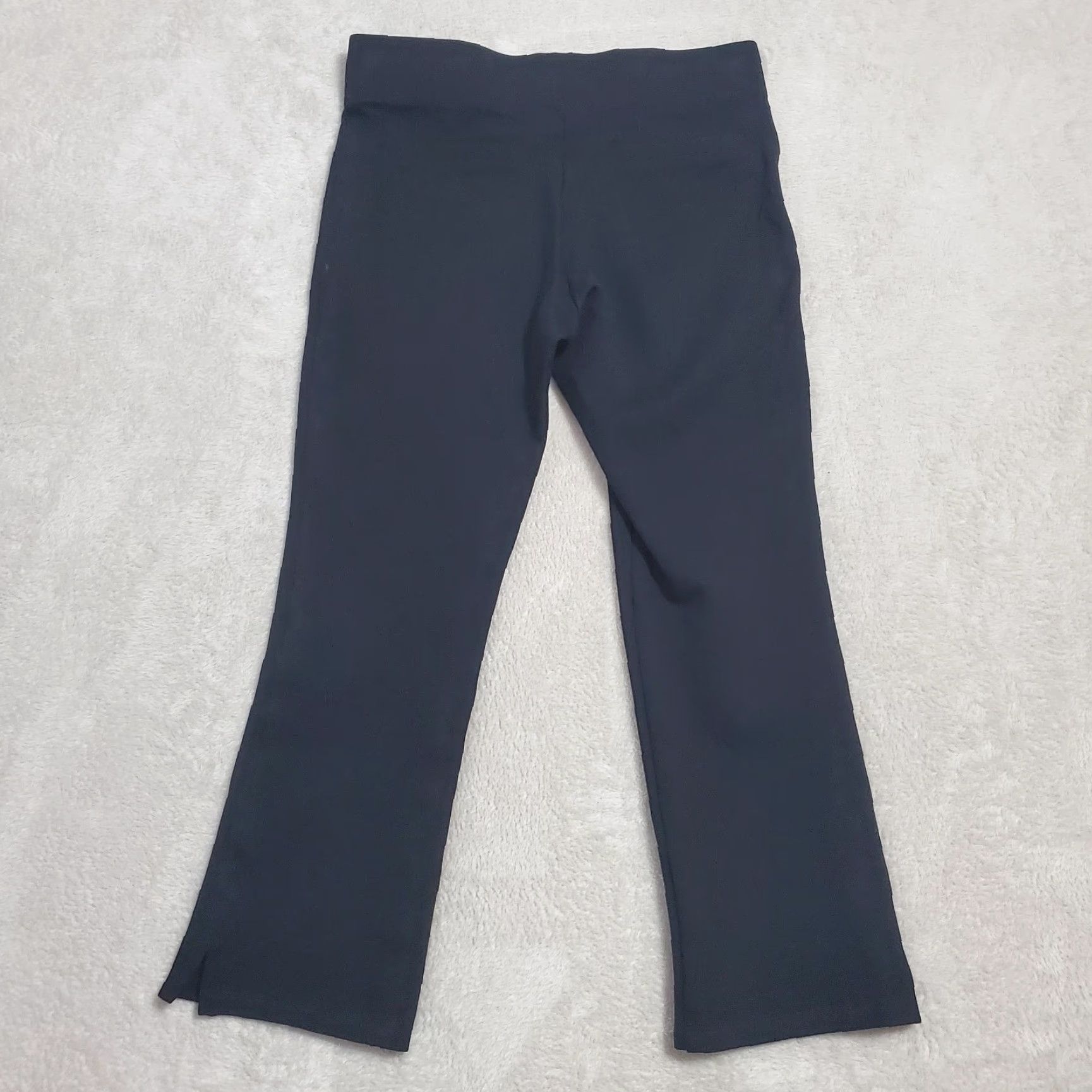 Quince Quince Pants Womens XS Black Ultra Stretch Ponte Kick Flare Pull On Crop Size 26" / US 2 / IT 38 - 2 Thumbnail