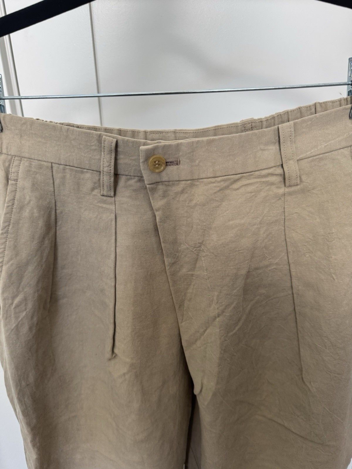 Issey Miyake Issey Miyake MEN Linen-Cotton Pleated Trousers Sz 1 Size US 30 / EU 46 - 3 Thumbnail