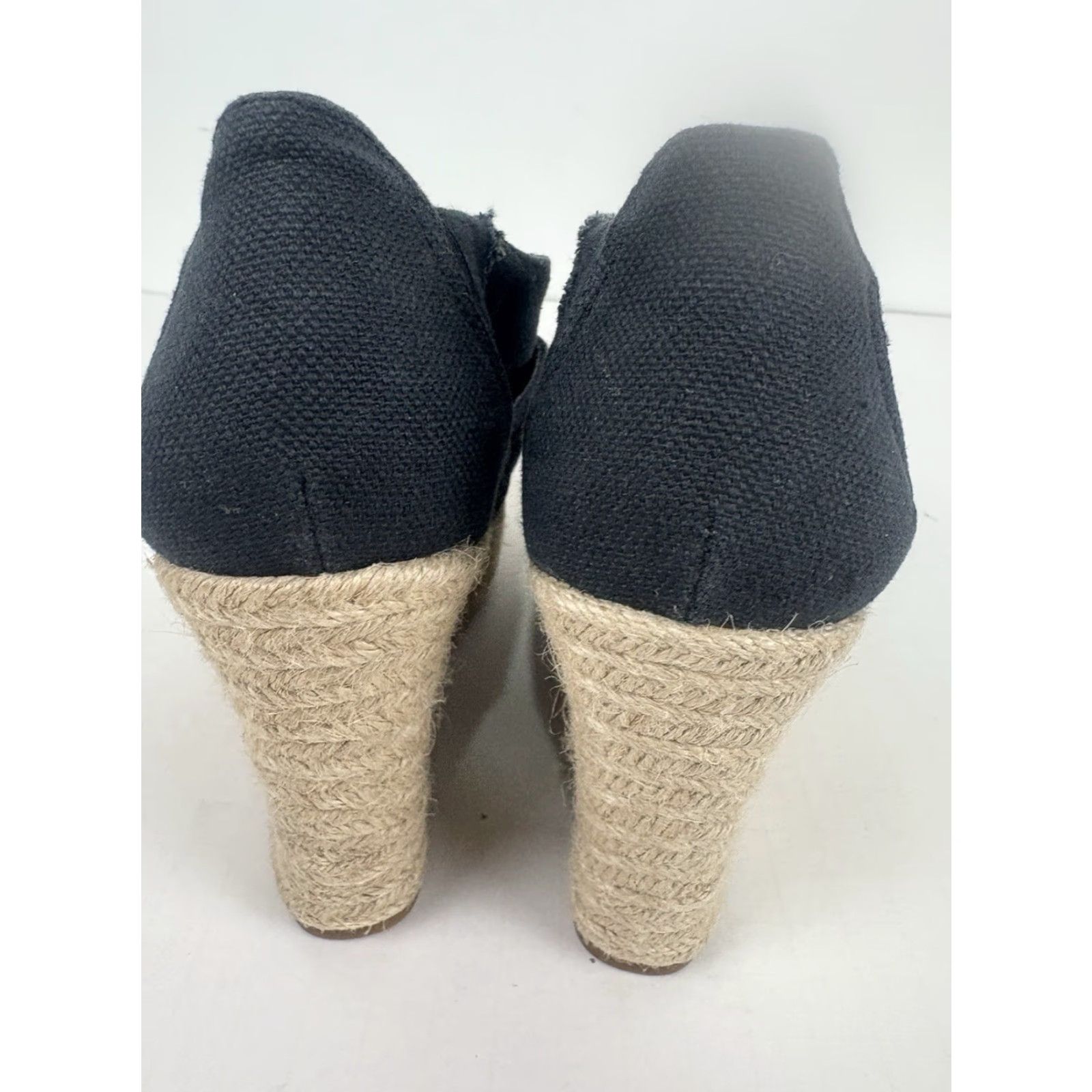Merona Merona Black Espadrille Wedge Heels Womens Size 6.5 Open Toe Casual Summer Size US 7 / IT 37 - 3 Thumbnail