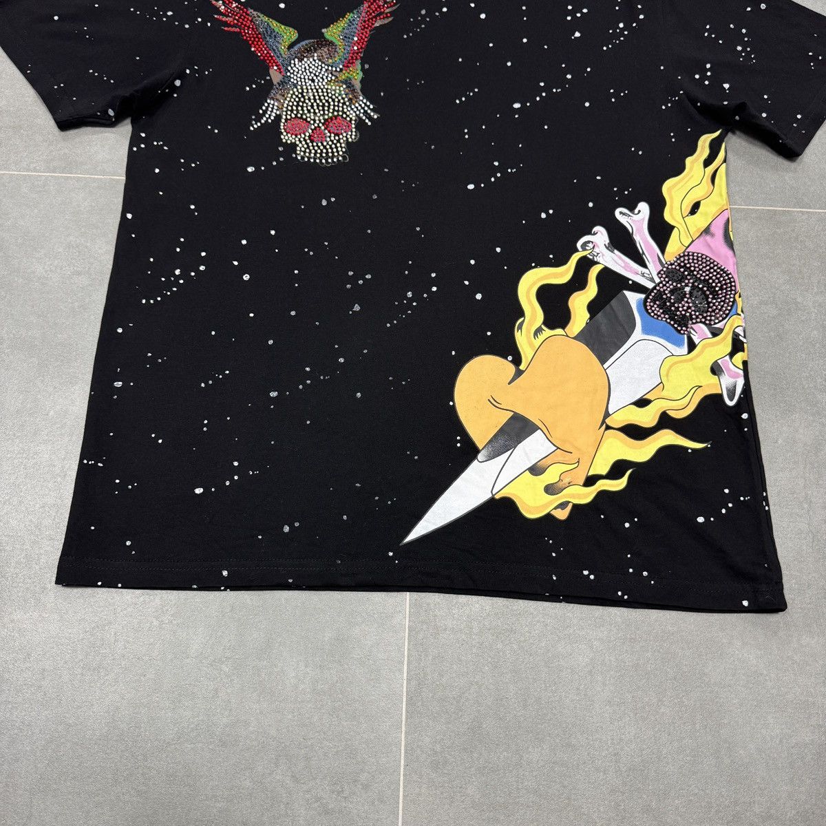 Christian Audigier × Ed Hardy Christian Audigier Tattoo Skulls Y2K Hip Hop T-Shirt Size US XL / EU 56 / 4 - 4 Thumbnail