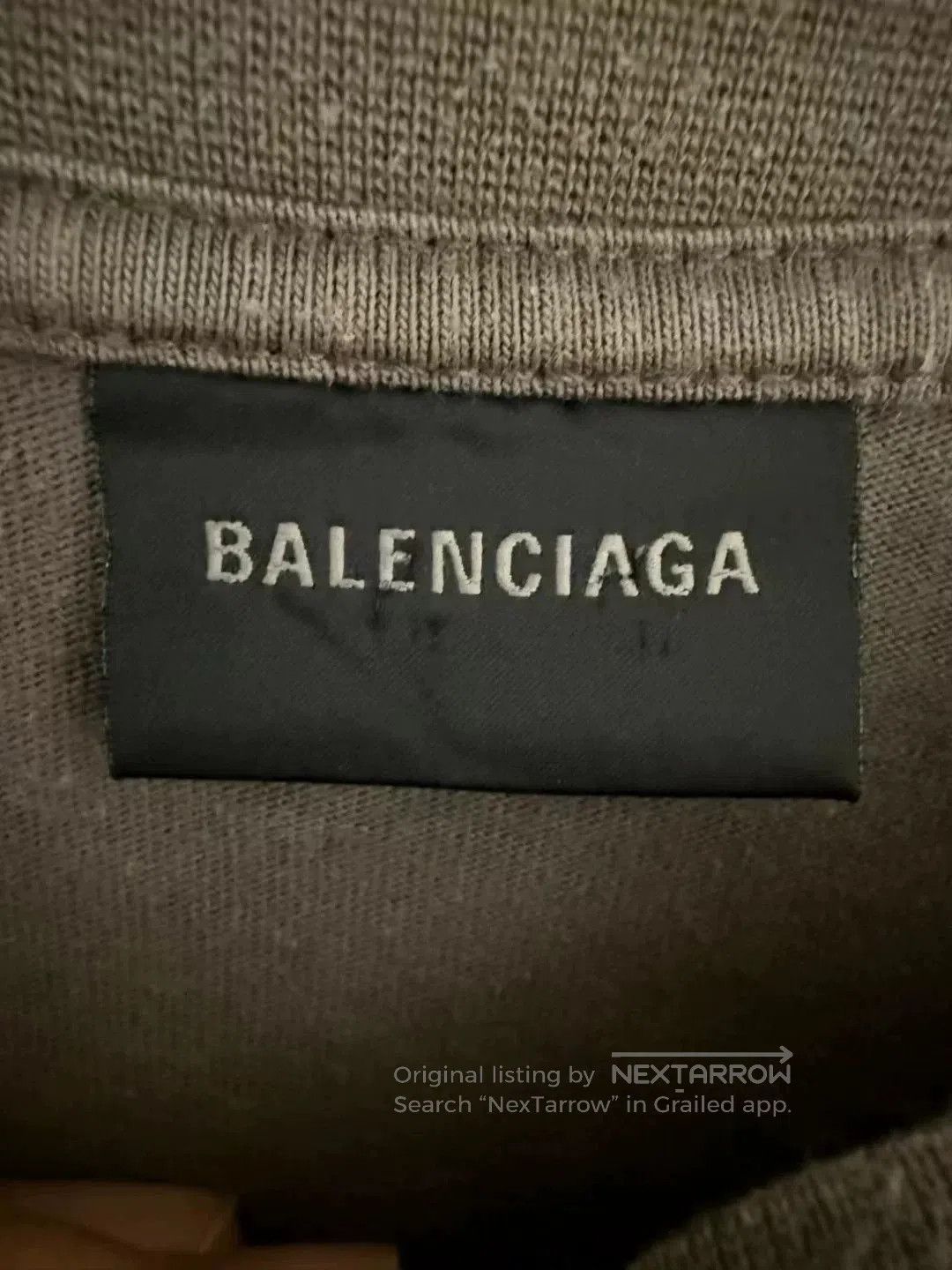 Balenciaga Balenciaga Khaki Embroidered Logo Short Sleeve. Size US XL / EU 56 / 4 - 3 Thumbnail