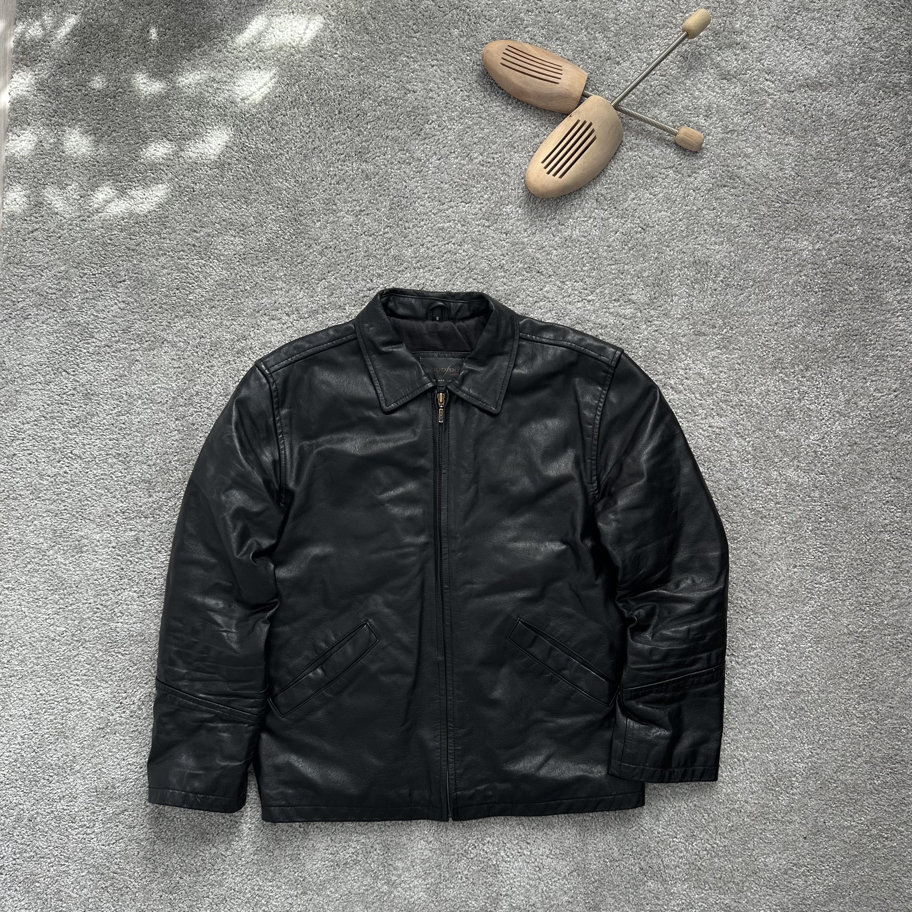 Genuine Leather Fat 100% Genuine Leather Vintage Black Avant Garde Jacket Size US S / EU 44-46 / 1 - 1 Thumbnail