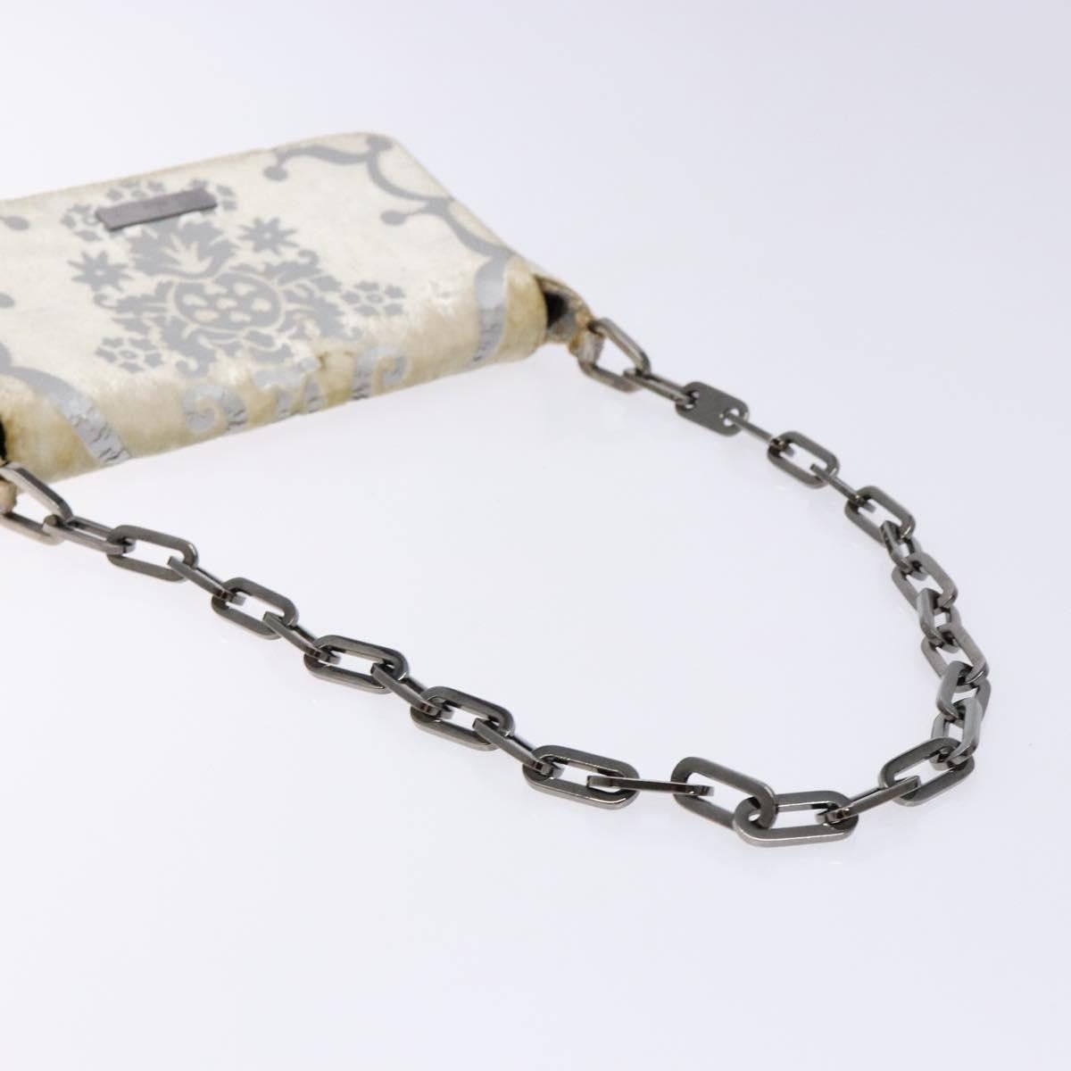 Gucci GUCCI Chain Shoulder Bag Velor White 007 2033 007 2033 Size ONE SIZE - 7 Thumbnail