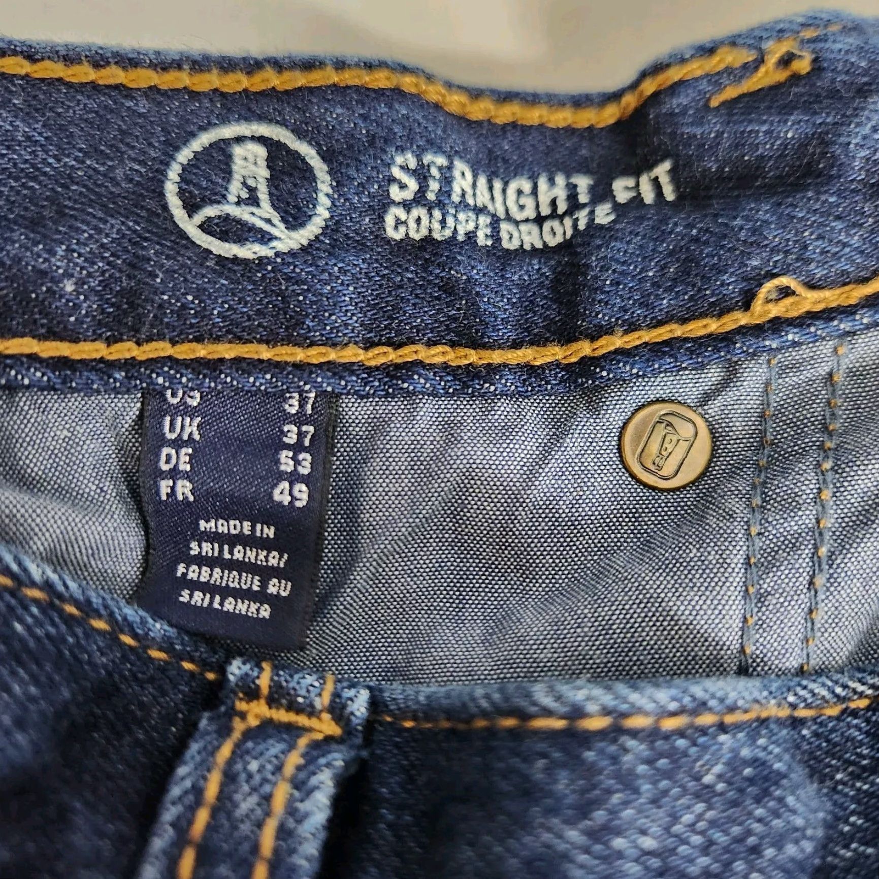 Lands' End VINTAGE Lands End Mens Dark Wash Straight Fit 100% Cotton Jeans-Size 37x29 Size US 37 - 7 Thumbnail