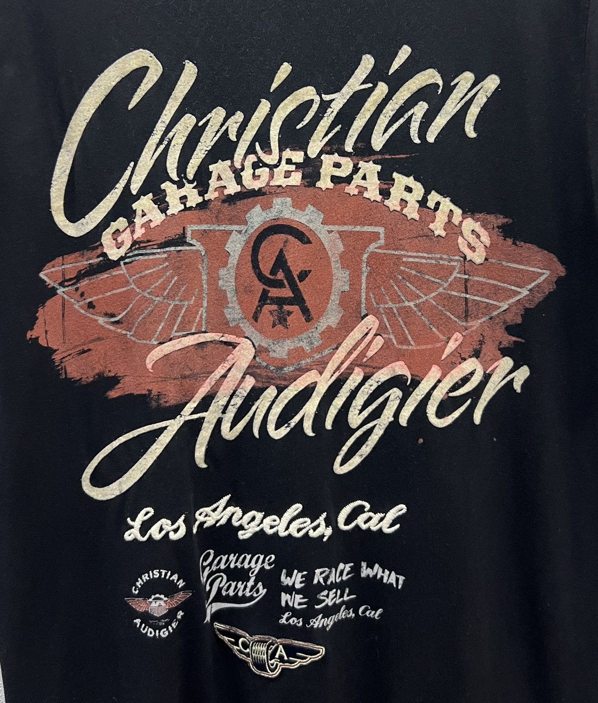 Christian Audigier × Vintage VINTAGE CHRISTIAN AUDIGIER GARAGE PARTS MADE IN USA SHIRT Size US M / EU 48-50 / 2 - 4 Thumbnail