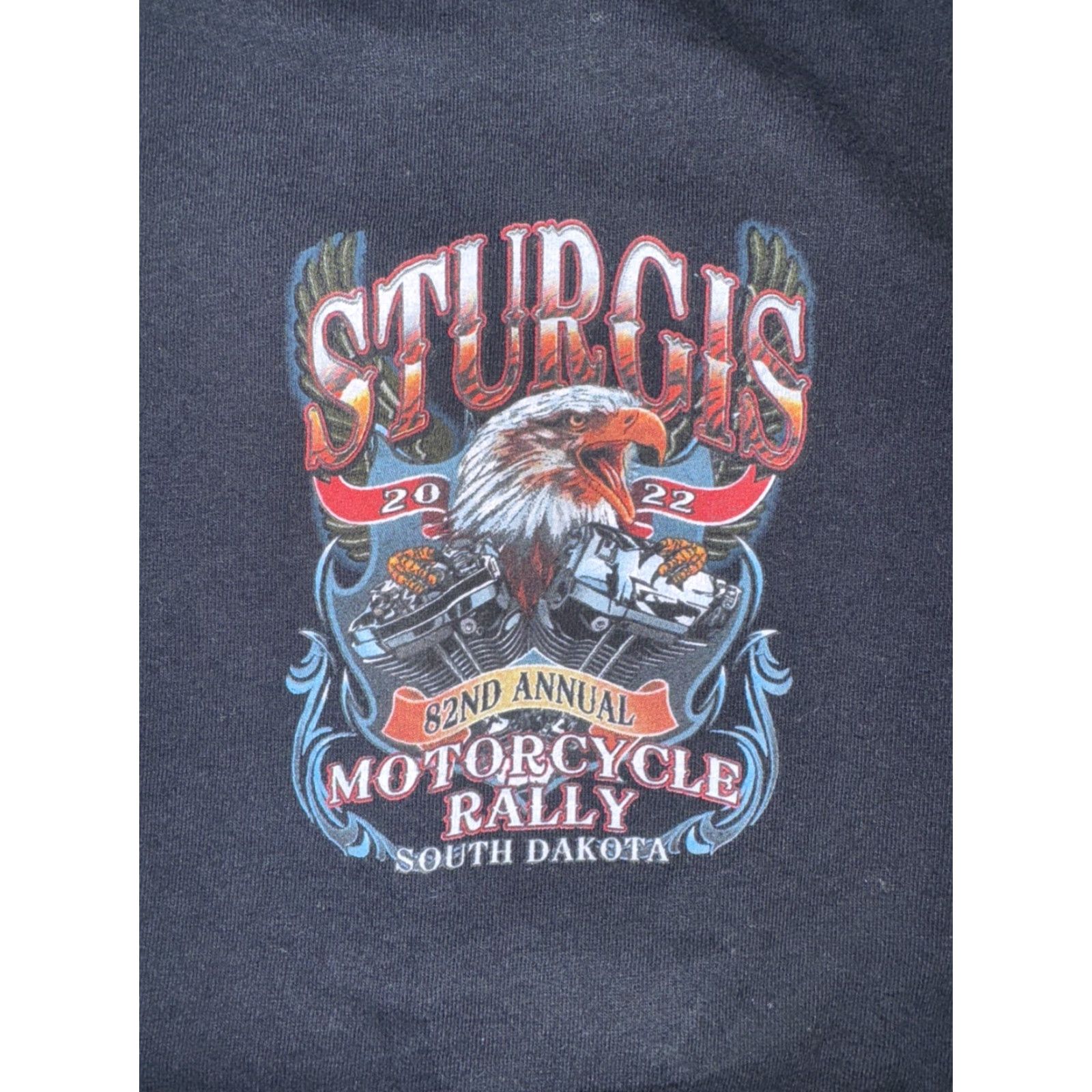 Vintage Sturgis T-Shirt Black Large 20x26 Men Crew Neck Short Sleeve Graphic Print Biker Motorcycle Rally 82nd Annual South Dakota Size US L / EU 52-54 / 3 - 4 Thumbnail