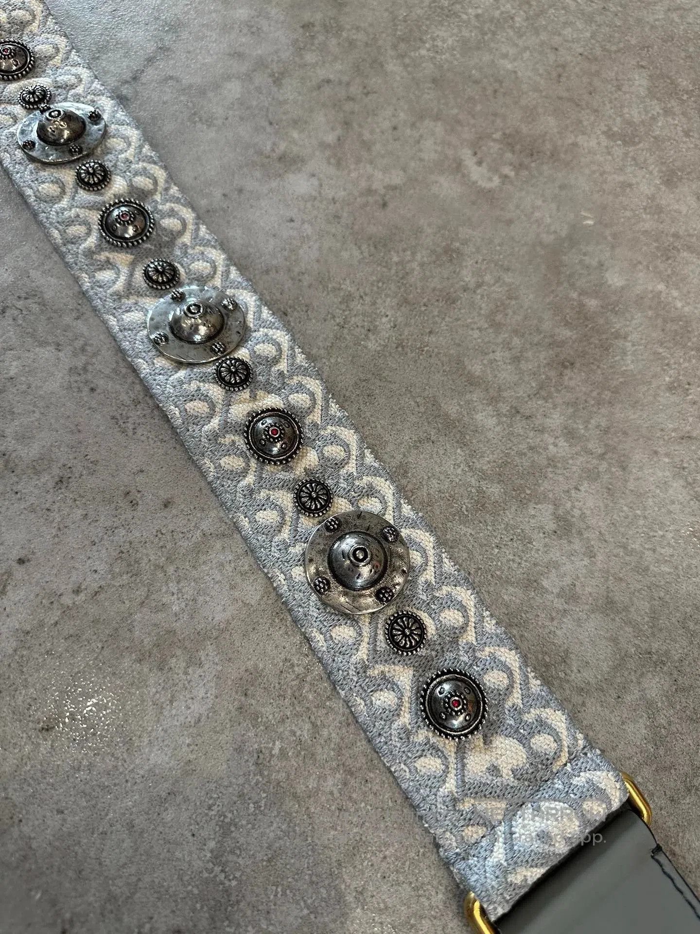 Dior Dior Gray Monogram Rivet Shoulder Strap. Size ONE SIZE - 4 Thumbnail