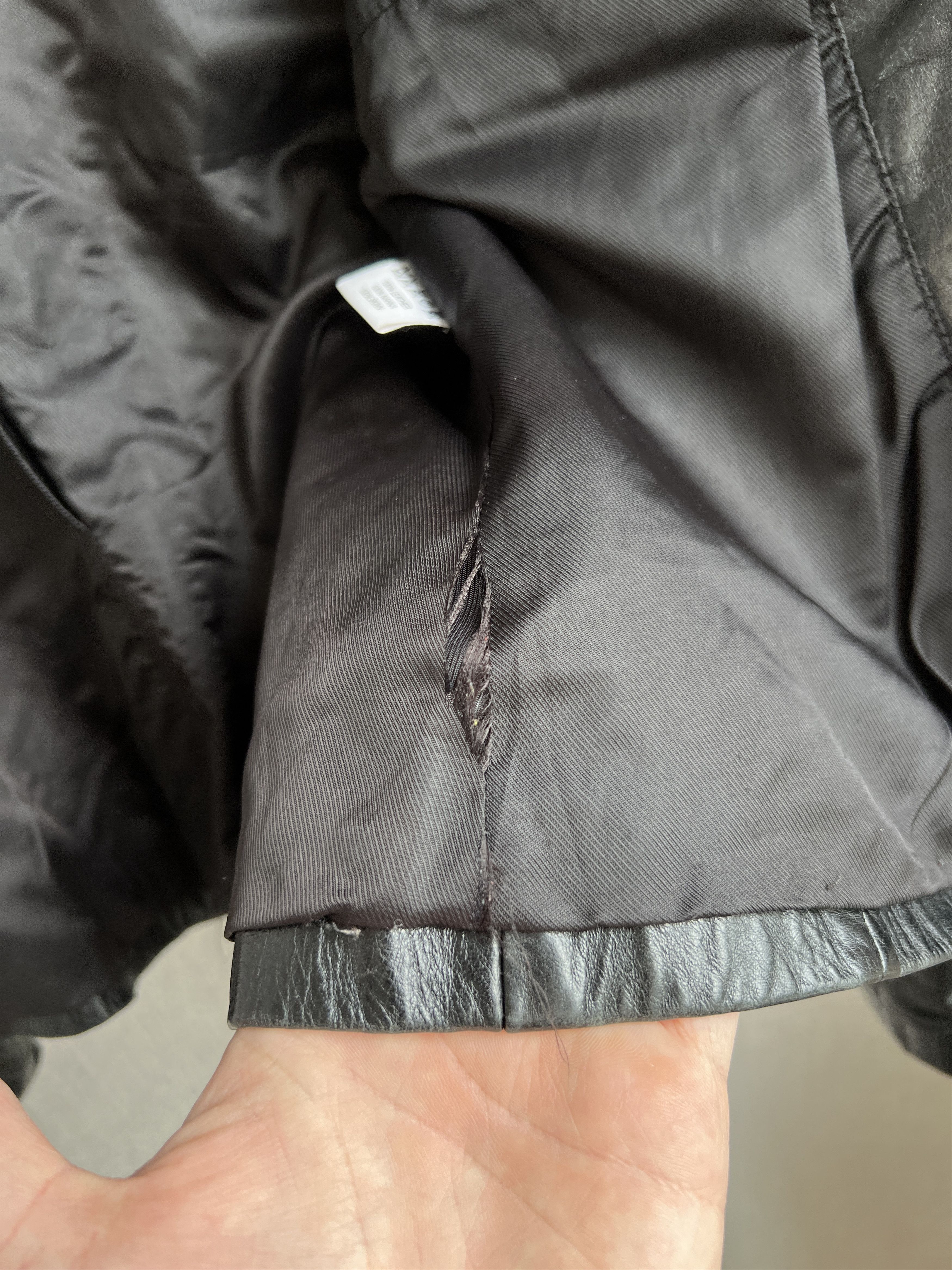 Vintage Vintage Y2K Avant Garde Black Leather Biker Jacket Size S / US 4 / IT 40 - 11 Thumbnail