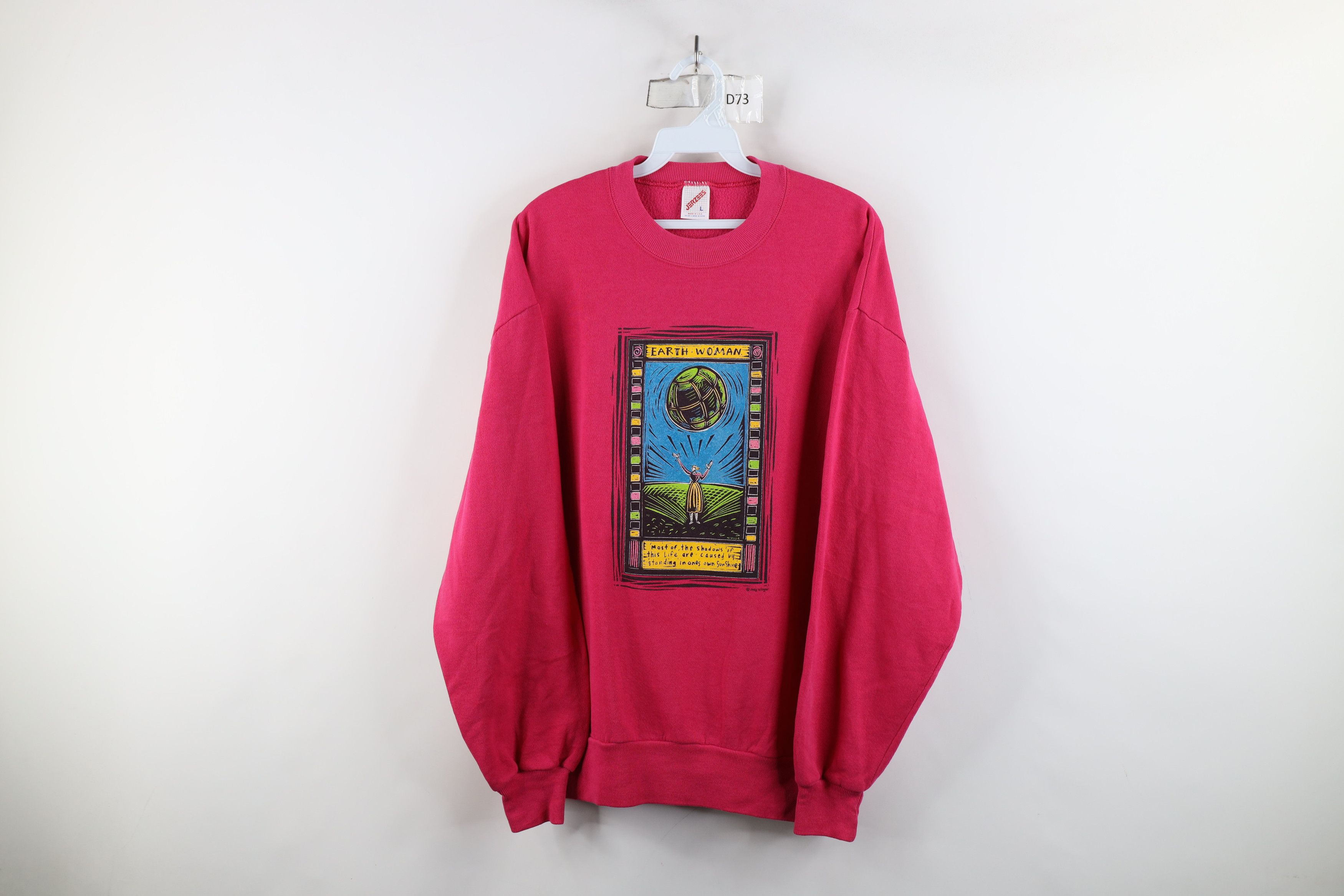 Vintage Vintage 90s Streetwear Earth Woman Earth Day Sweatshirt USA Size L / US 10 / IT 46 - 1 Thumbnail