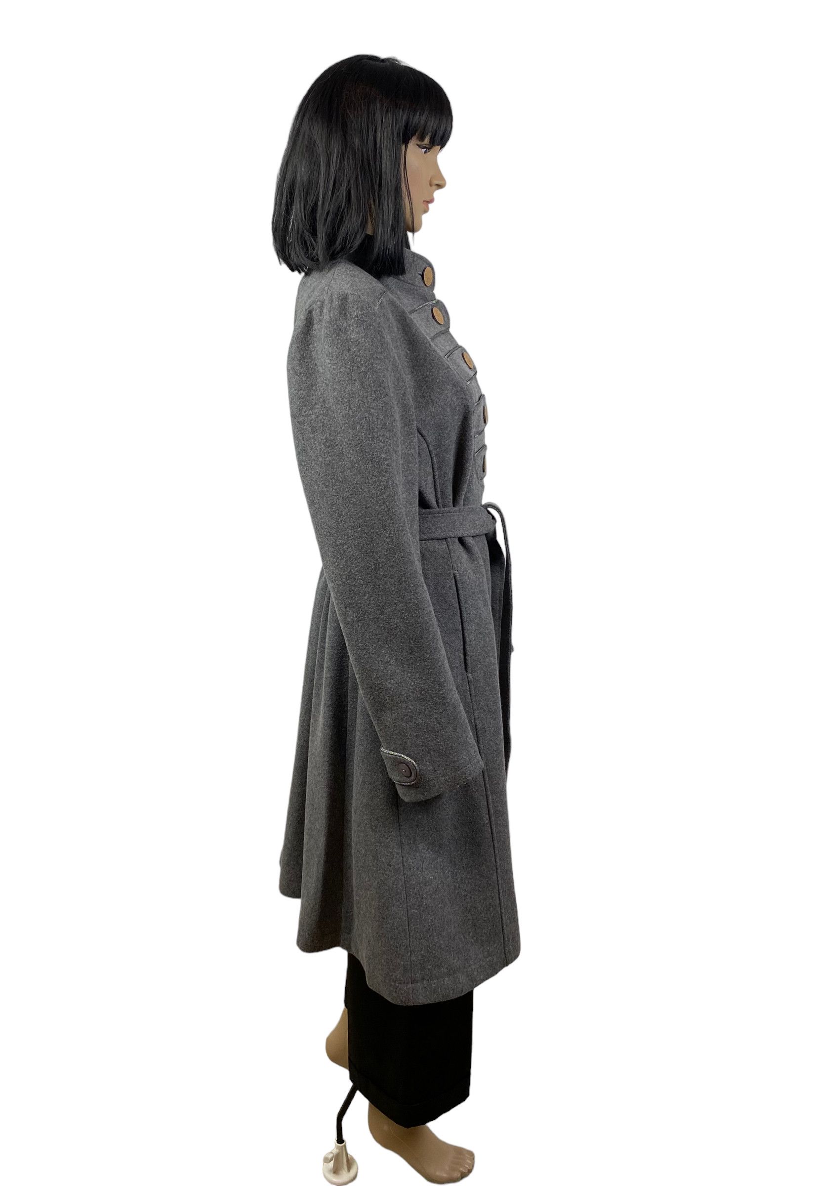 Designer Stella Nova Wool-Cashmere Belted Coat size 42 Size M / US 6-8 / IT 42-44 - 13 Thumbnail