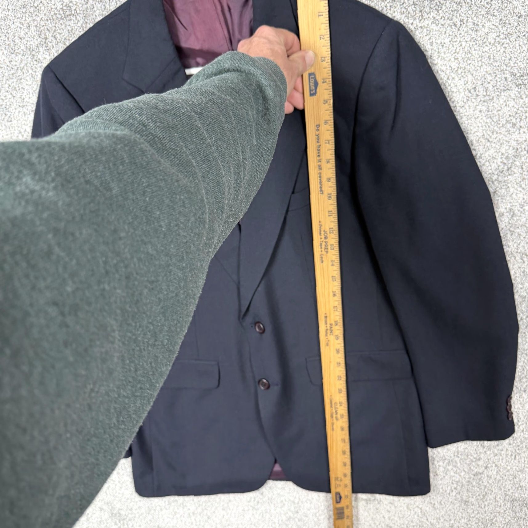 Vintage VTG 90s Austin Manor Blazer Mens 40L Blue Button Suit Jacket Preppy Old Money Size 40R - 2 Thumbnail