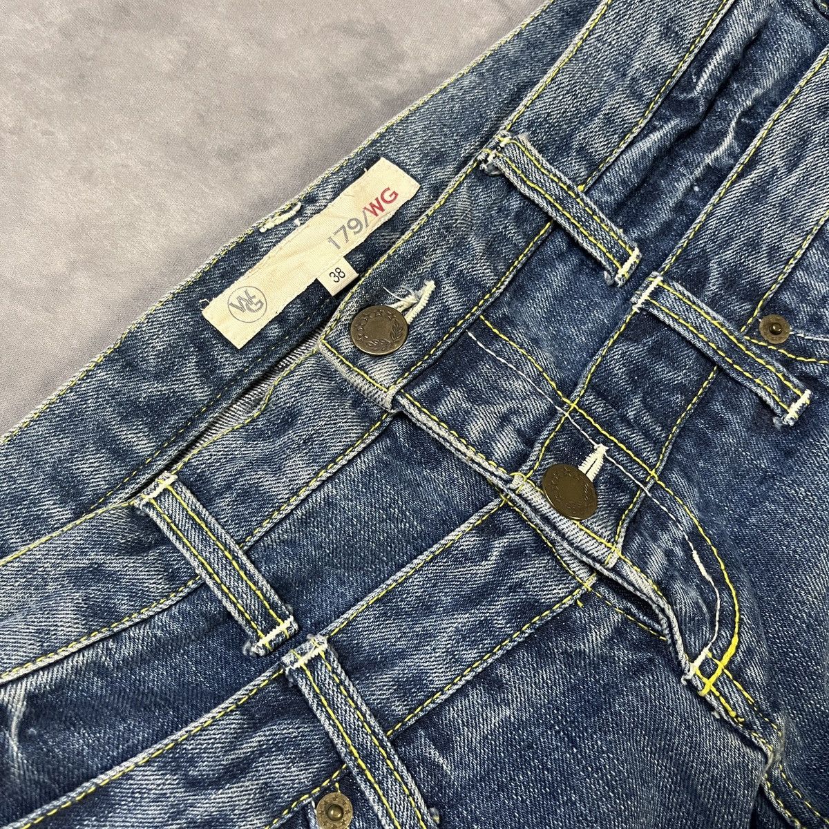 Japanese Brand 2000s Double Waist Crochet Lace Pocket Distressed Fade jeans Size US 30 / EU 46 - 5 Thumbnail