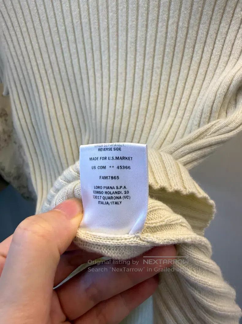 Loro Piana Loro Piana 100% Baby Cashmere Knit Top Size XS / US 0-2 / IT 36-38 - 7 Thumbnail