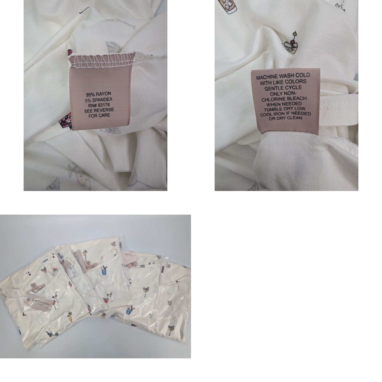 Vintage Philosophy Ivory Cocktail Print Hi-Low Hem Tunic Tank Pocket Top Size 2X MrsP 8 Size XXL / US 16-18 / IT 52-54 - 8 Thumbnail