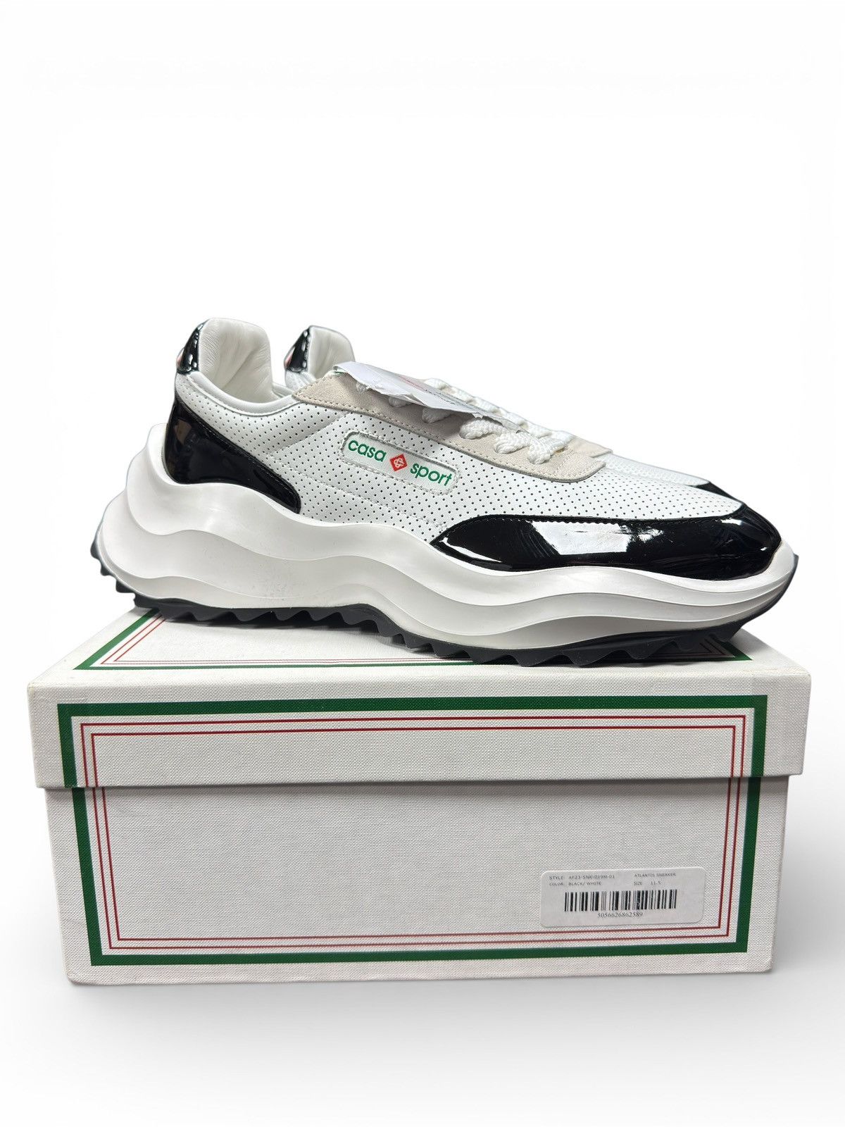 Casablanca Casablanca White Black Atlantis Sneaker Size US 11.5 / EU 44-45 - 10 Thumbnail