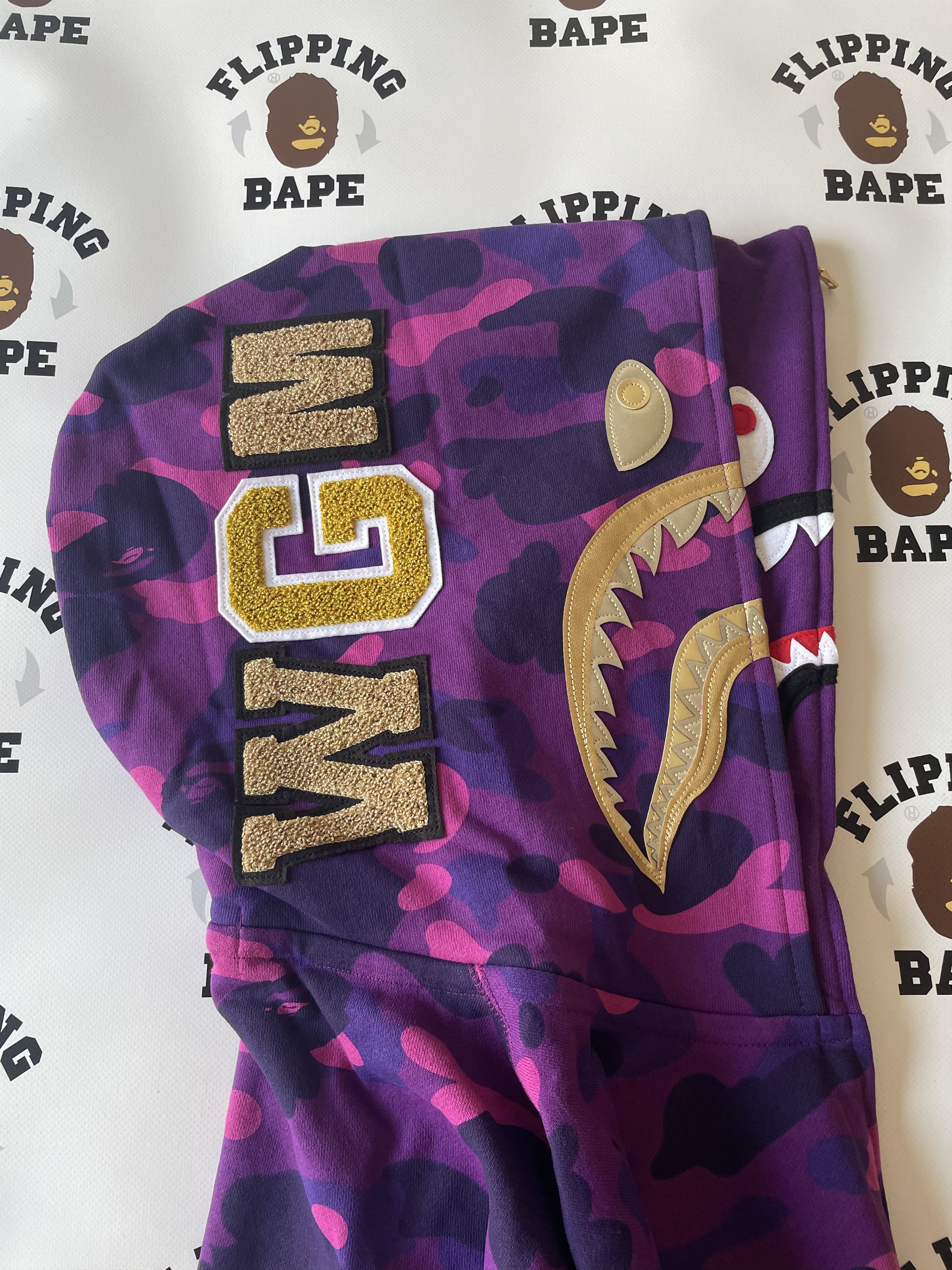Bape BAPE COLOR CAMO DOUBLE SHARK FULL ZIP HOODIE Size US L / EU 52-54 / 3 - 4 Thumbnail