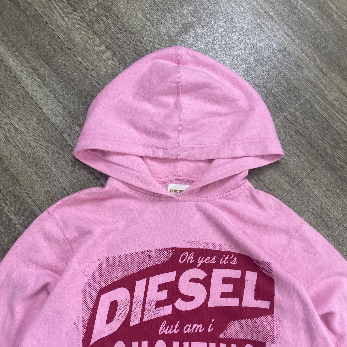 Diesel 2000s Diesel Punk But A Im Shouting Pink Hoodie Size US M / EU 48-50 / 2 - 13 Thumbnail