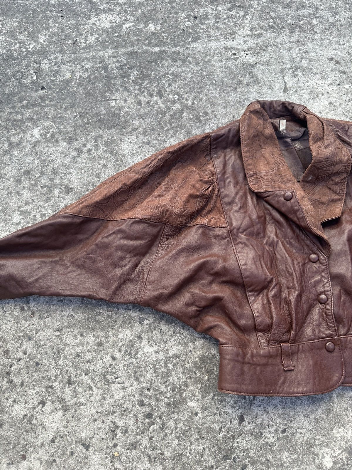 Vintage Y2K Vintage Leather Jacket Streetwear Rare Style USA VTg L Size US L / EU 52-54 / 3 - 2 Thumbnail