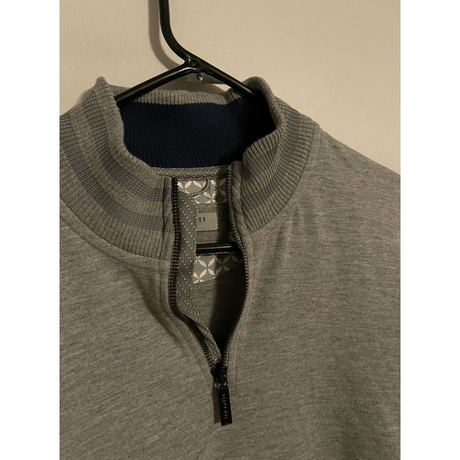 Ted Baker Ted Baker Gray 1/4 Zip Pullover Sweater Sweatshirt - Men's 5 Size US S / EU 44-46 / 1 - 2 Thumbnail