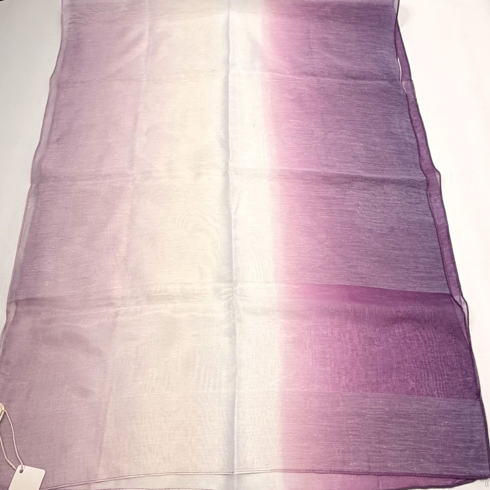 Vintage Pretty Persuasions Scarf Womens Purple Floral Rose Chiffon Rectangle Wrap Ombre Size ONE SIZE - 6 Thumbnail