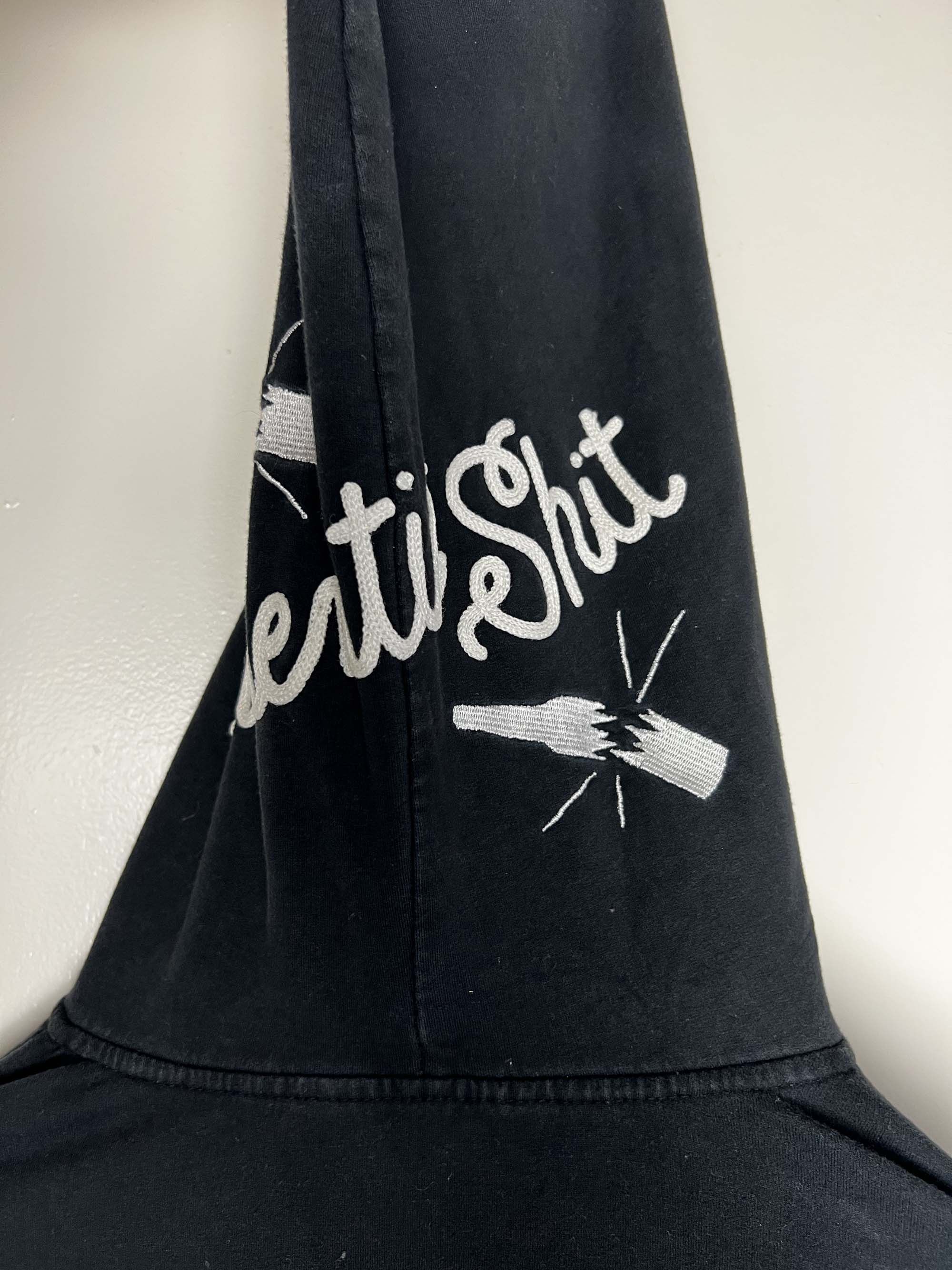 Hells Bells Vintage 2006 Black Hellz Bellz Rockabilly Zip Up Long Hoodie Size L / US 10 / IT 46 - 14 Thumbnail