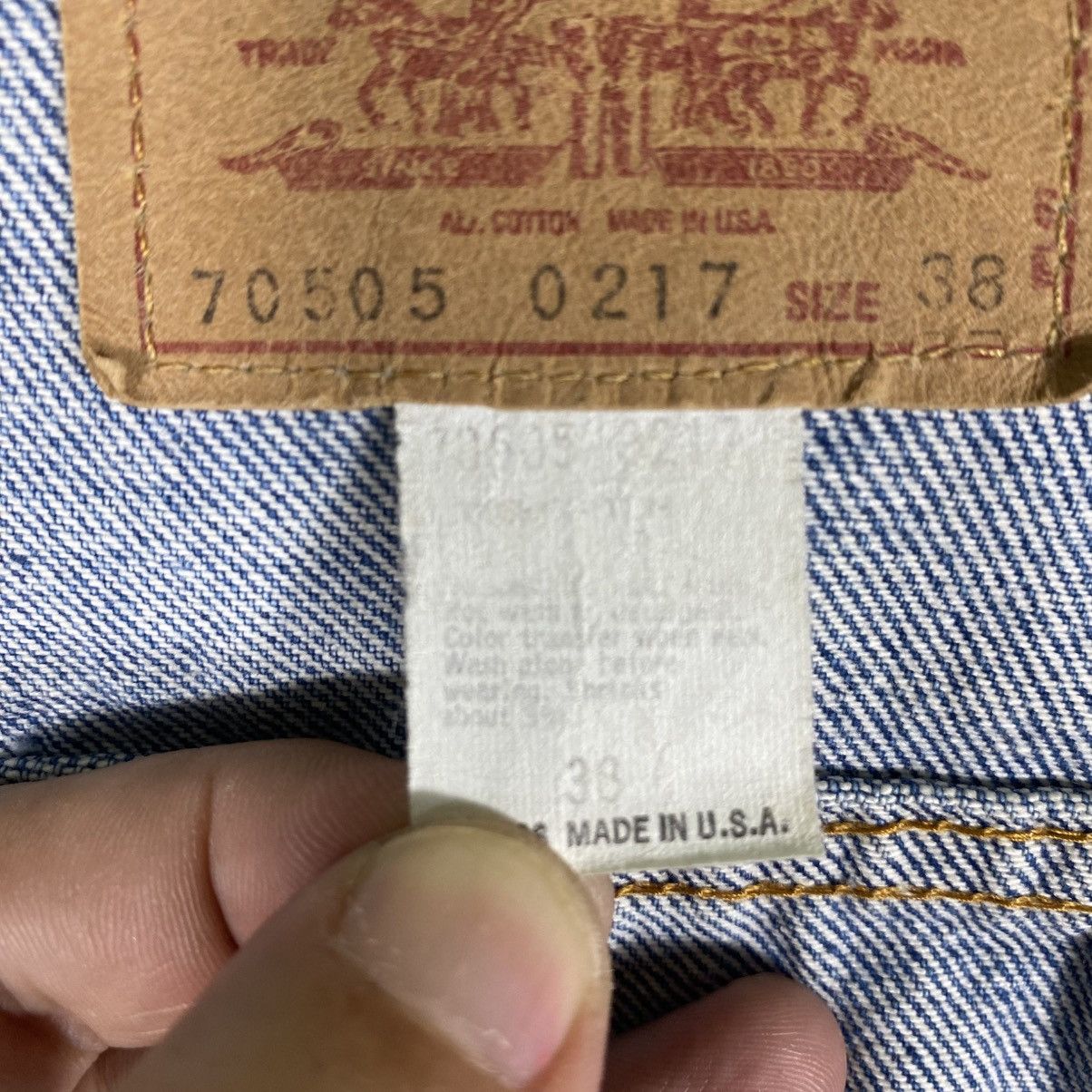Levi's × Levi's Vintage Clothing × Vintage Vintage Levis Denim Truckers Jacket 70505-0217 Size US S / EU 44-46 / 1 - 14 Thumbnail