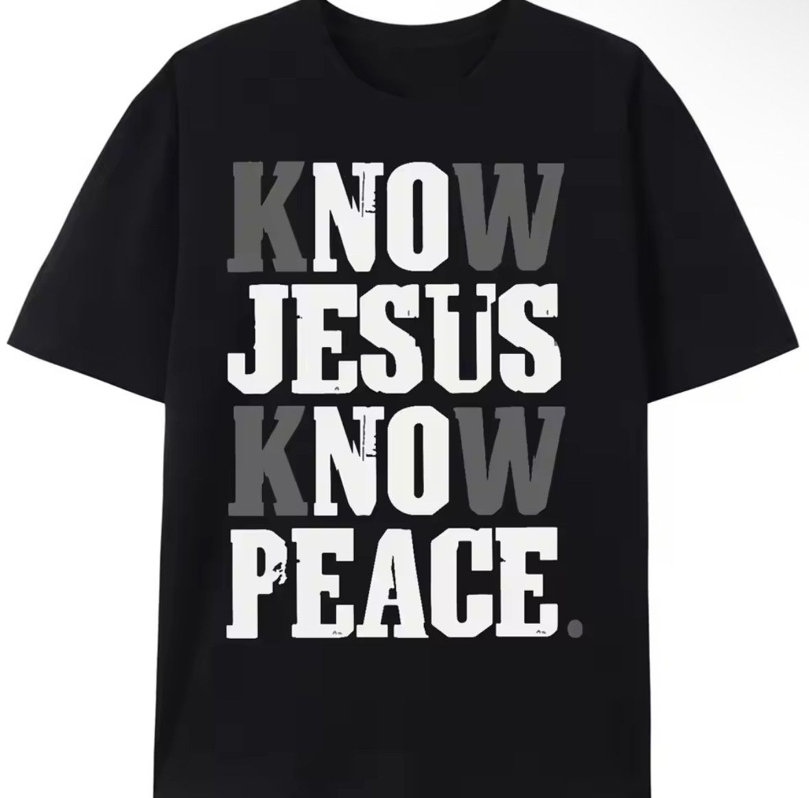 Streetwear Y2K Christian Know Jesus Cross Print T-Shirt