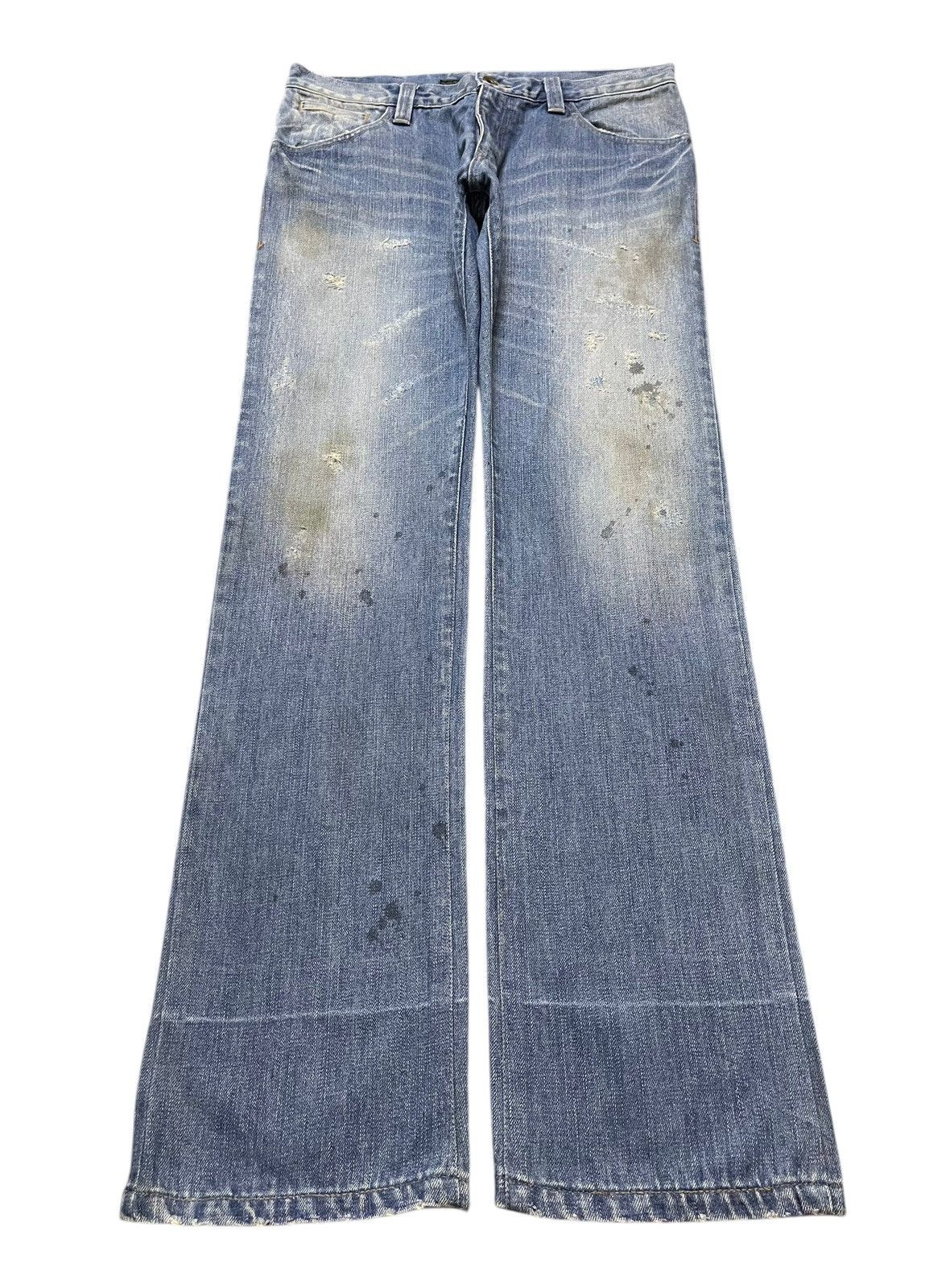 Issey Miyake Vintage Japan Tete Homme Mud Faded Wash Style Jeans Size US 34 / EU 50 - 1 Thumbnail