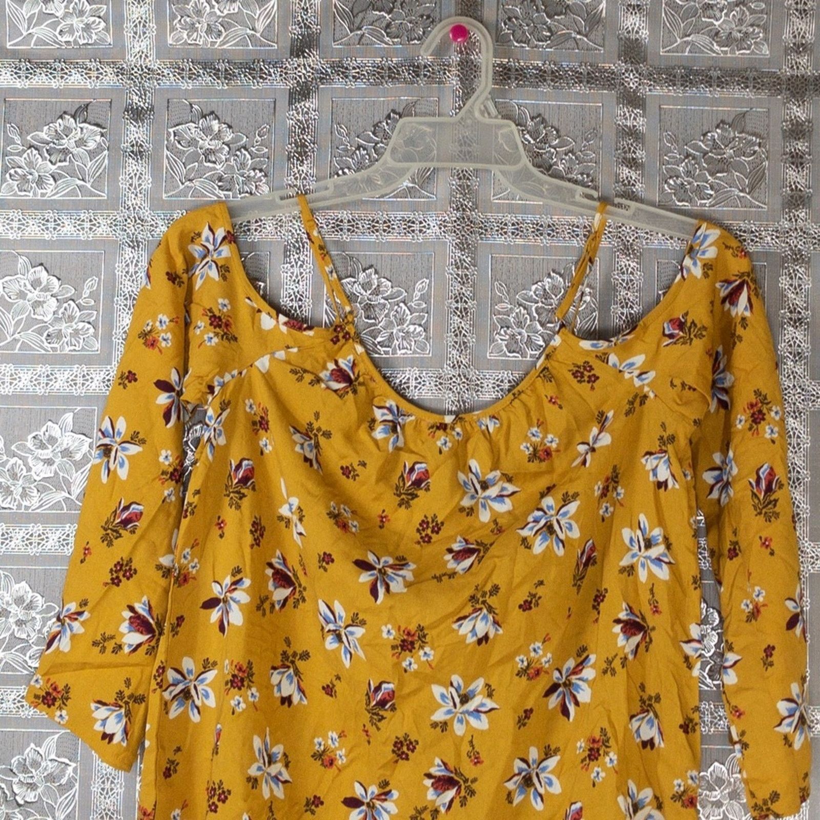 Other NWT Pink Rose Floral Print Cold Shoulder Top Size M / US 6-8 / IT 42-44 - 7 Thumbnail