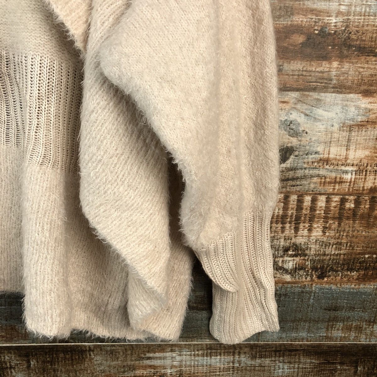 Japanese Brand DLL Ryuyu Cream Cardigan Knitwear #C052 Size M / US 6-8 / IT 42-44 - 8 Thumbnail